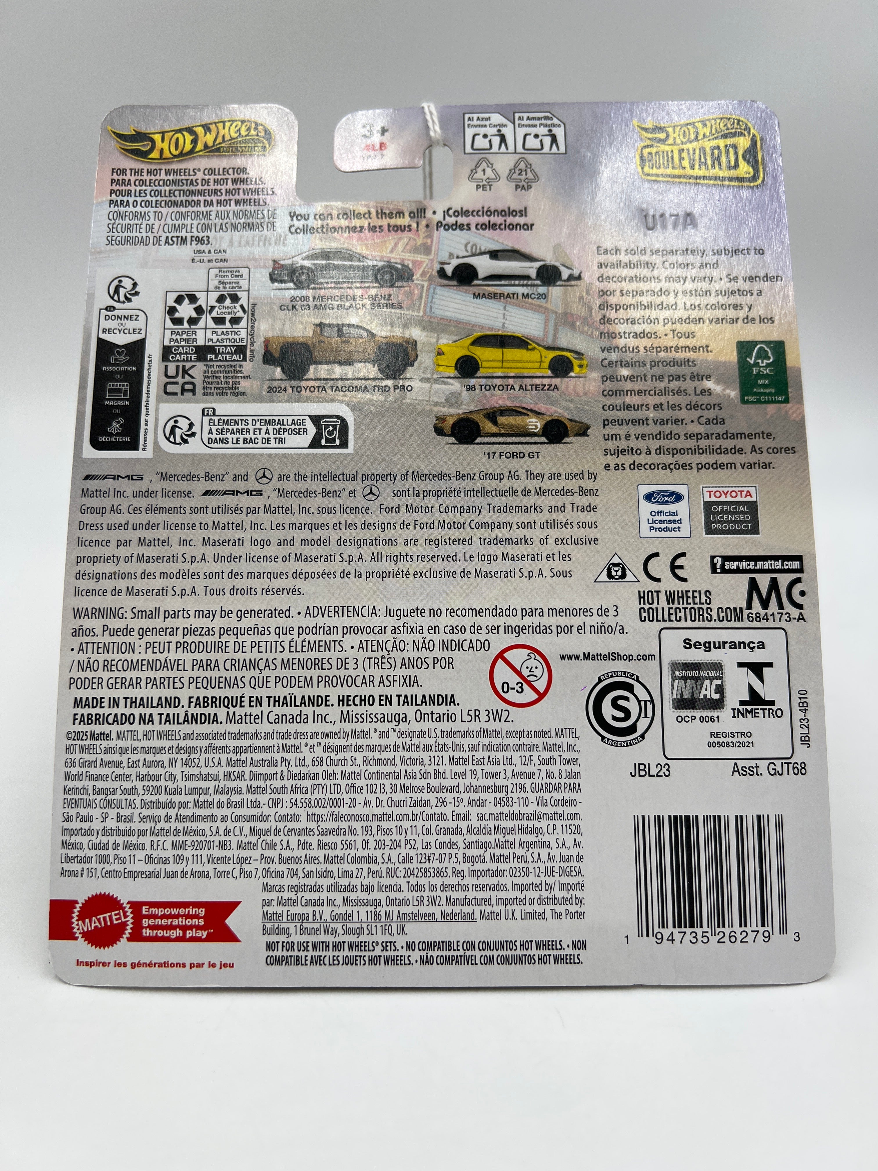 2025 Hot Wheels Premium Boulevard #129 98 Toyota Altezza Yellow