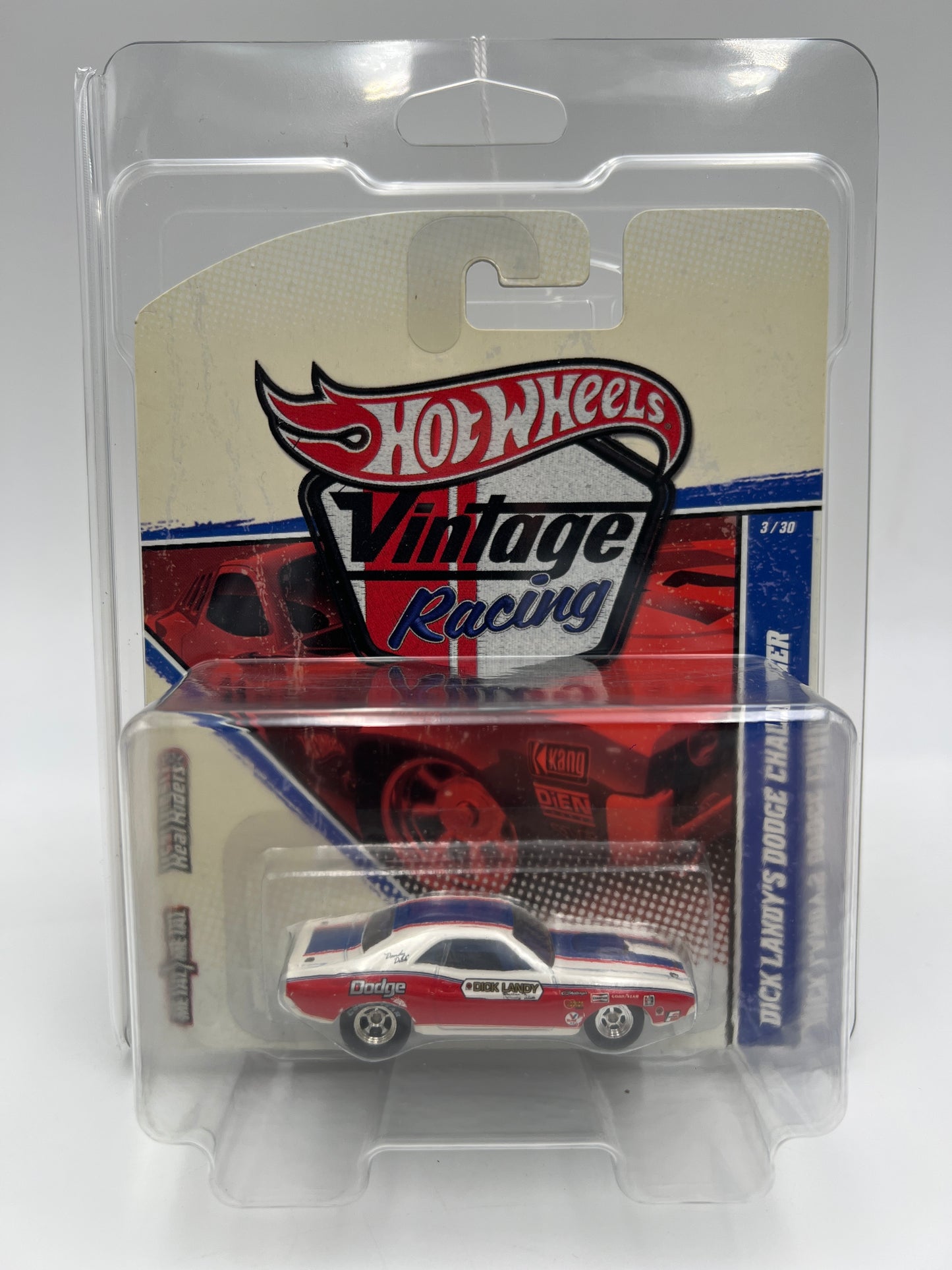 Hot Wheels Premium Vintage Racing #3 Dick Landys Dodge Challenger W/Protector