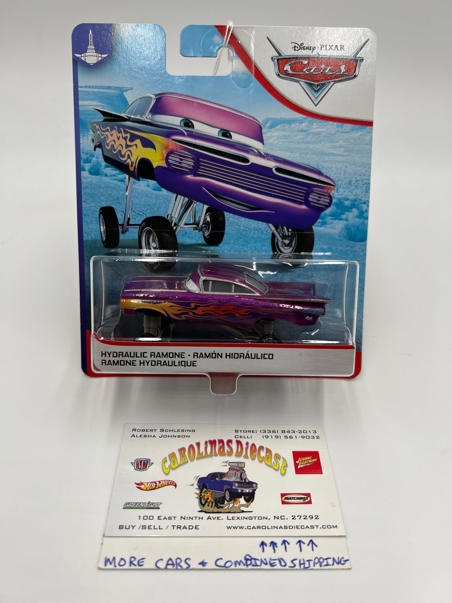 Disney Pixar Cars Ramones Body Shop Hydraulic Ramone Blue Desert Card 139A