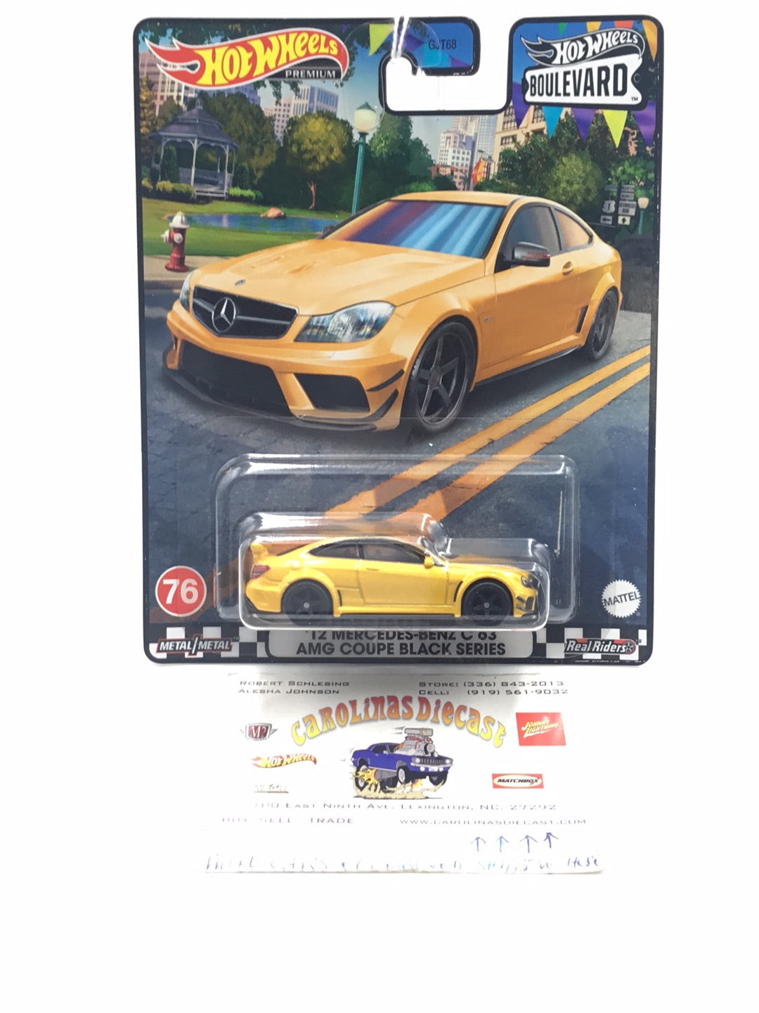 Hot Wheels Boulevard #76 12 Mercedes Benz C 63 AMG Coupe Black Series 260G