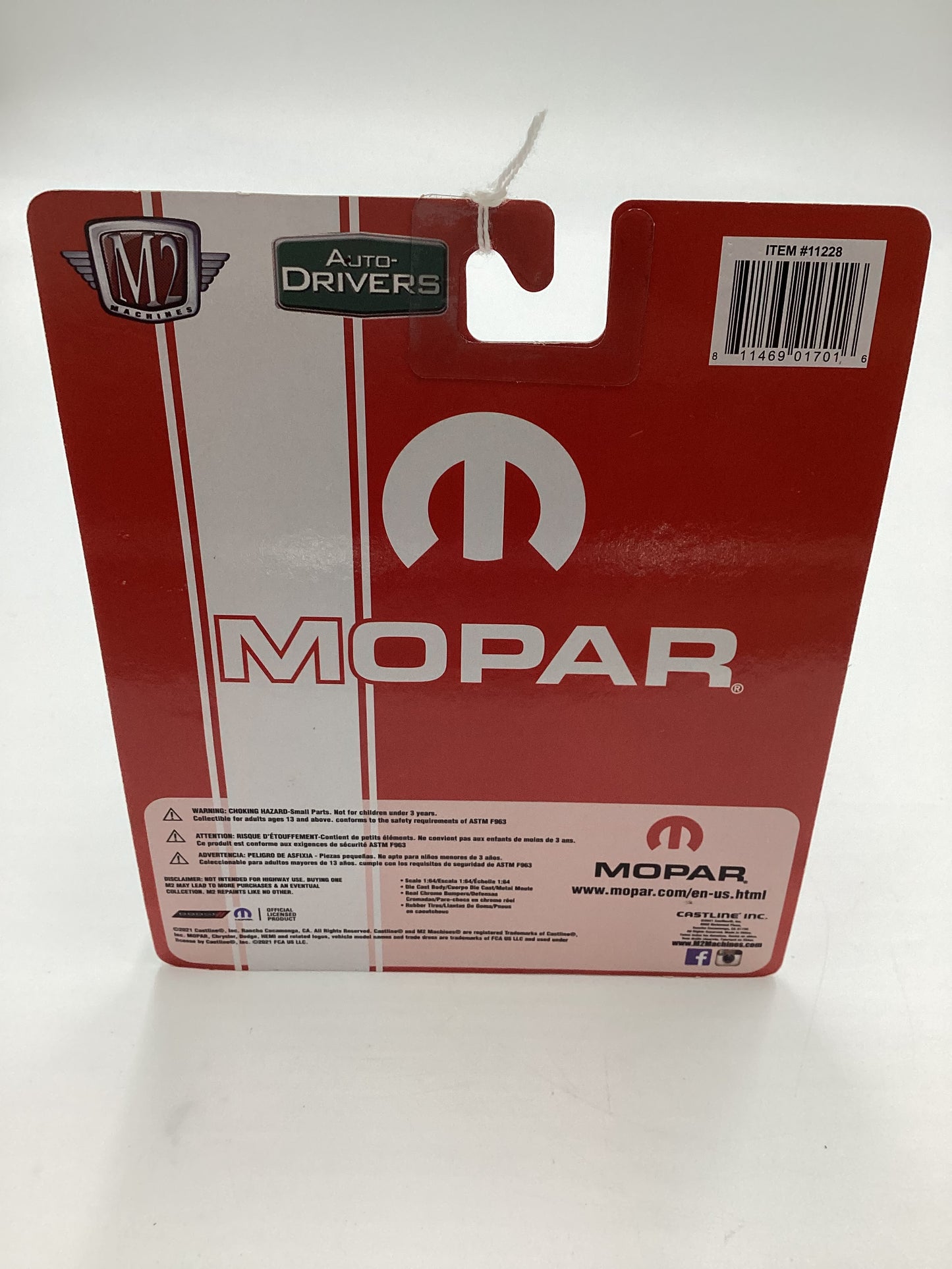 M2 Machines Auto Driver Mopar 1969 Dodge Charger Daytona Hemi White R81 192E