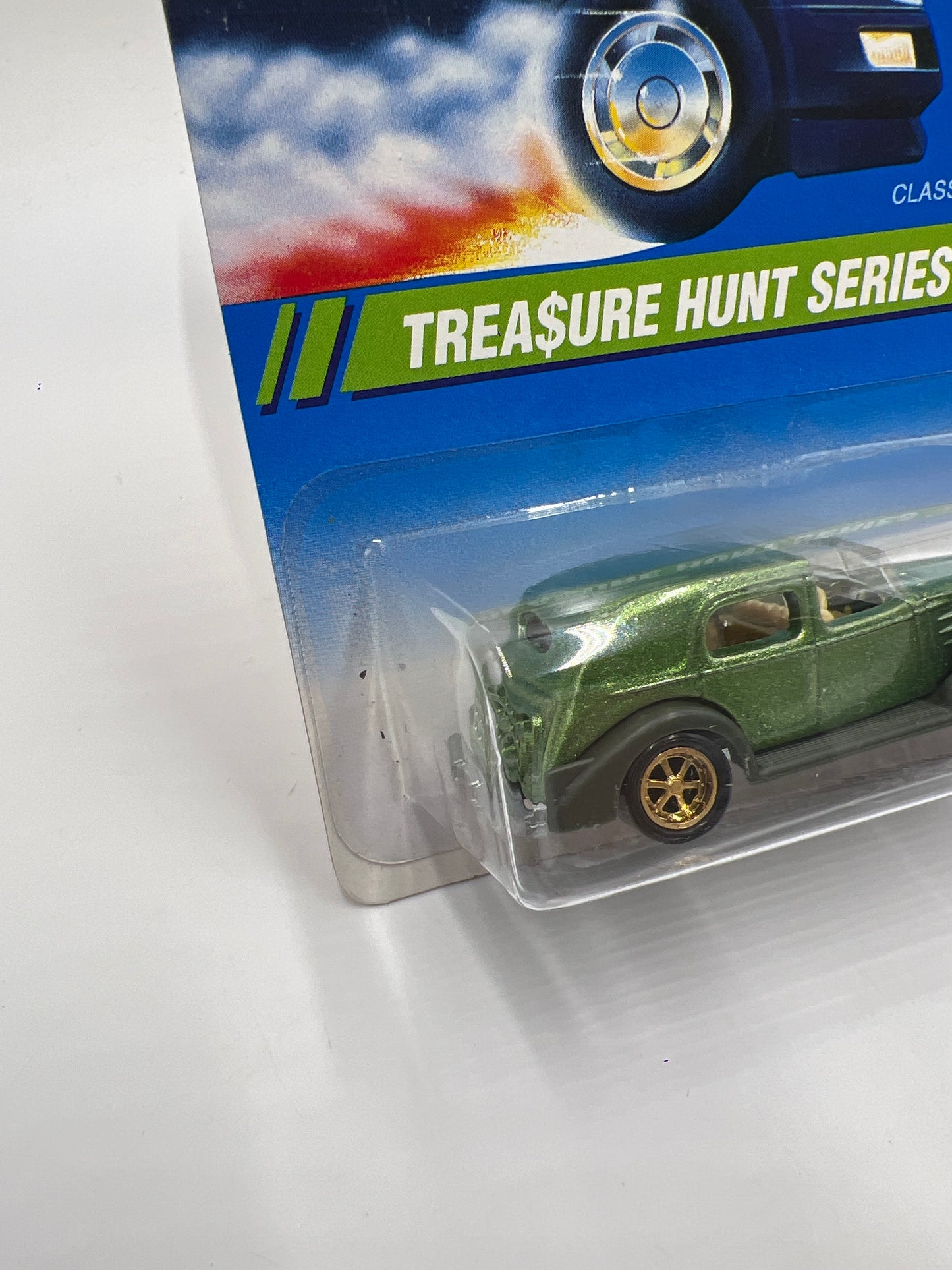 1995 Hot Wheels Treasure Hunt Series #9 Classic Caddy Green W/Protector