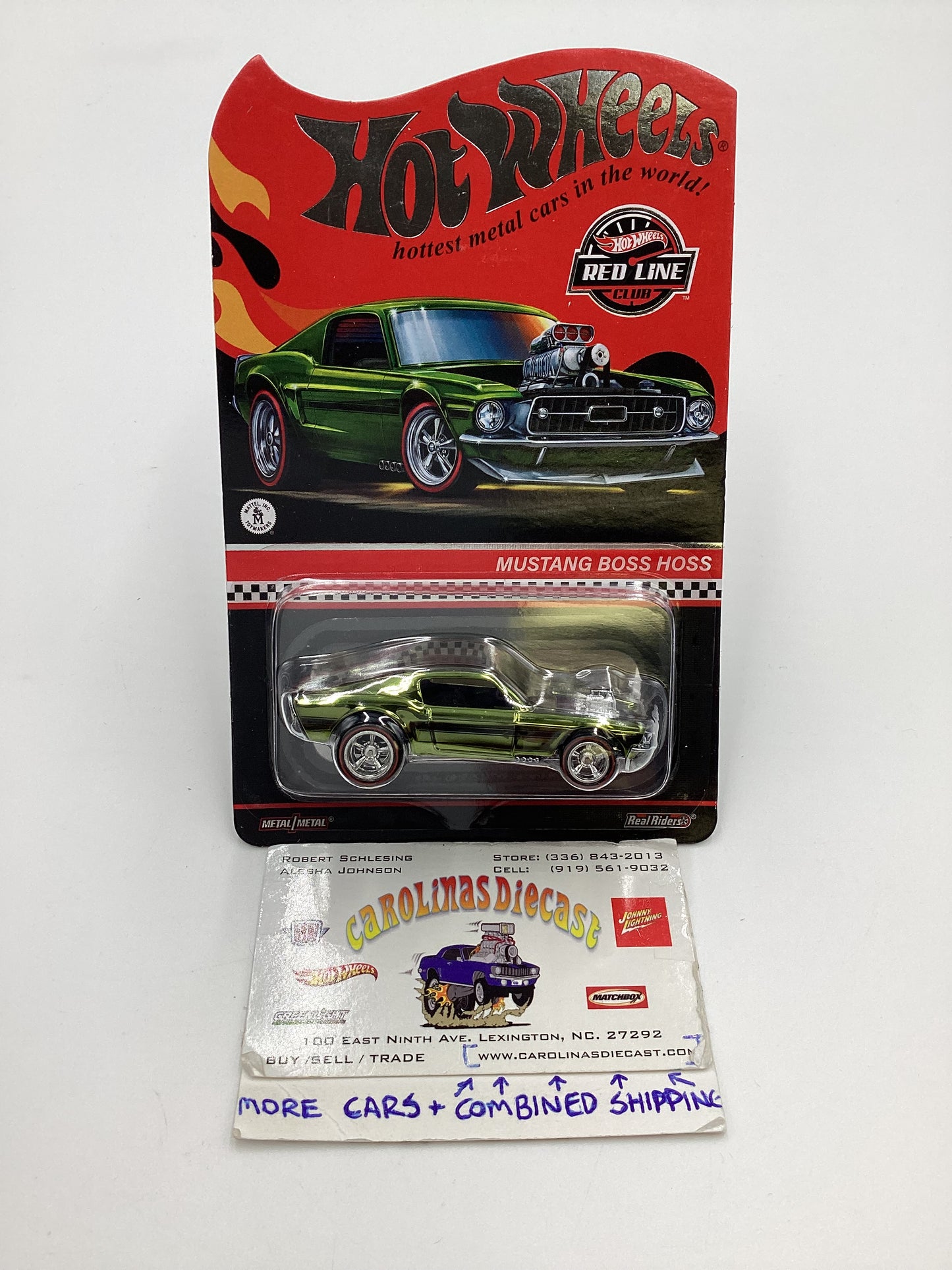 2022 Hot wheels RLC Mustang Boss Hoss Olive Green 01088/30000 with protector