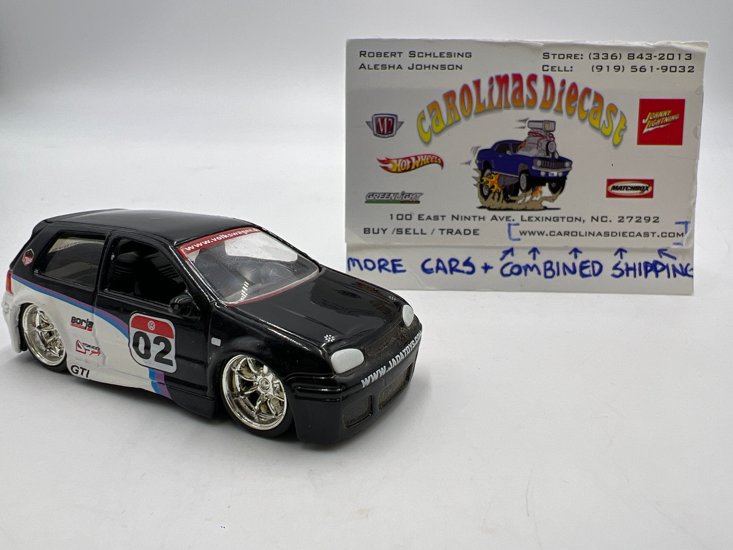 Jada Toys V Dubs 2002 Volkswagen Golf GTI Black Loose