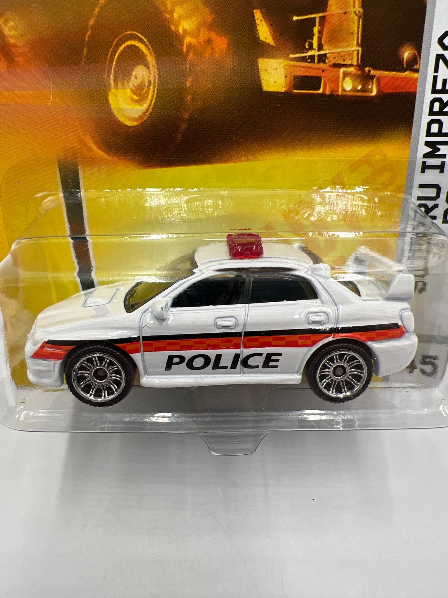 Matchbox City Action #45 Subaru Impreza Police White 216K