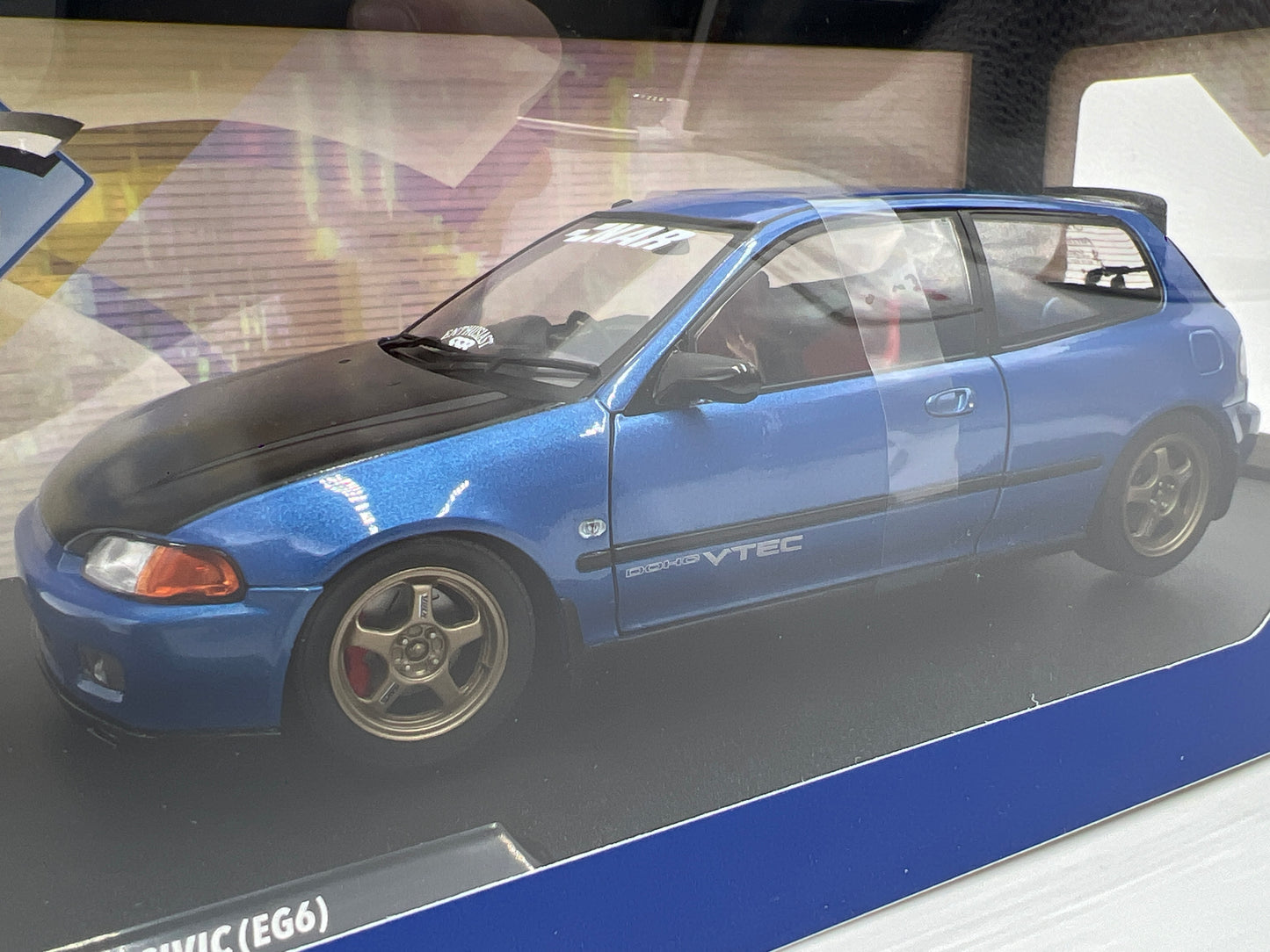 Solido 1:18 Scale Honda Civic EG6 Blue