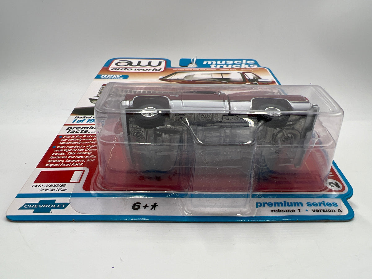 Auto World Muscle Trucks Release 1 Version A 1981 Chevy Silverado 10 Fleetside Red 182D