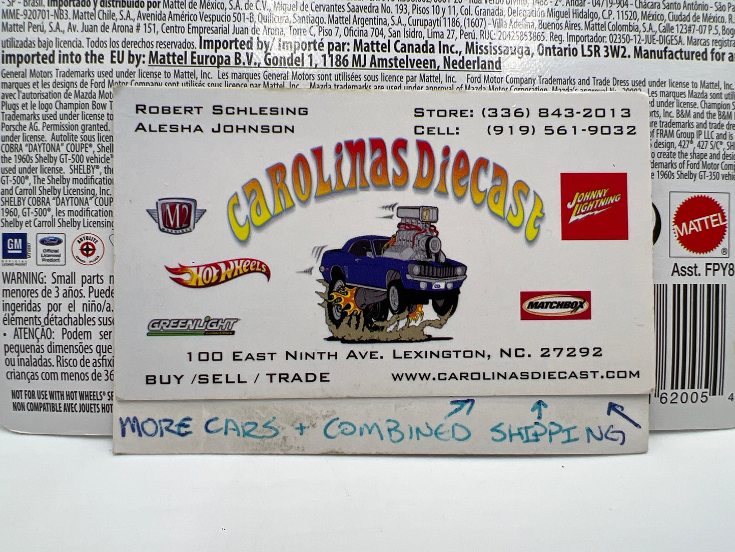 2018 Hot Wheels Car Culture Premium Circuit Legends #1 Shelby Cobra Daytona Coupe Blue Creased Card 255E