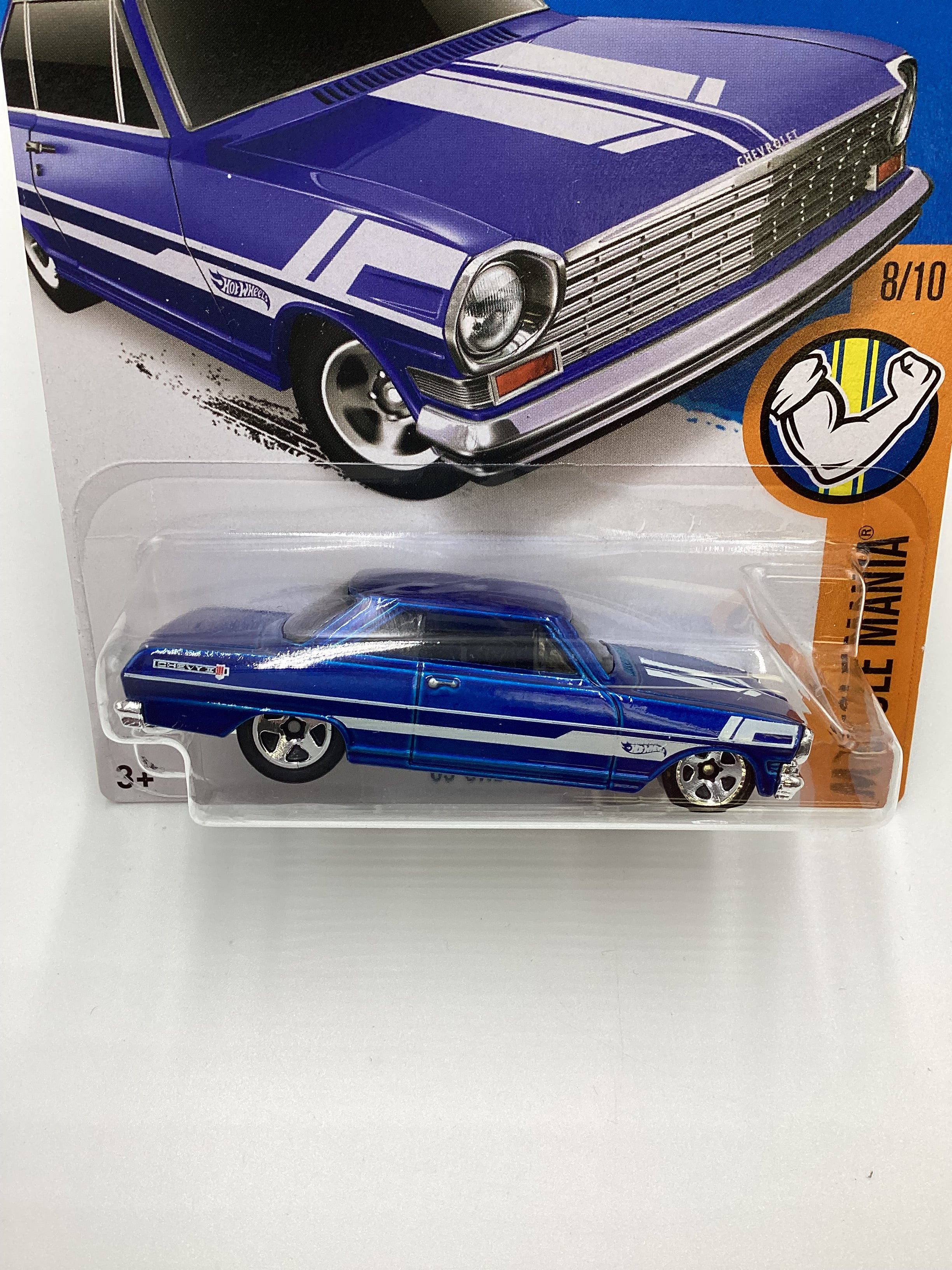 2016 Hot wheels #128 63 Chevy II Blue 15G – carolinasdiecast