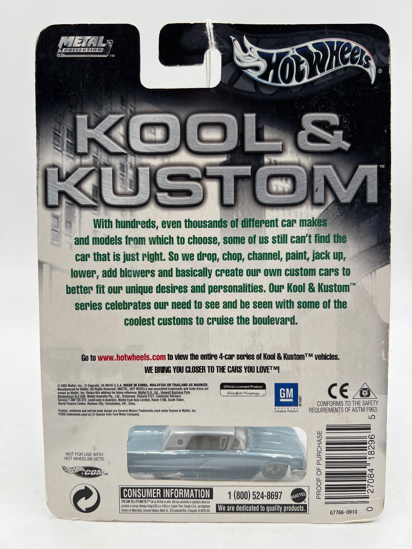 Hot Wheels Premium Kool & Kustom #4 58 Thunderbird Light Blue 245O