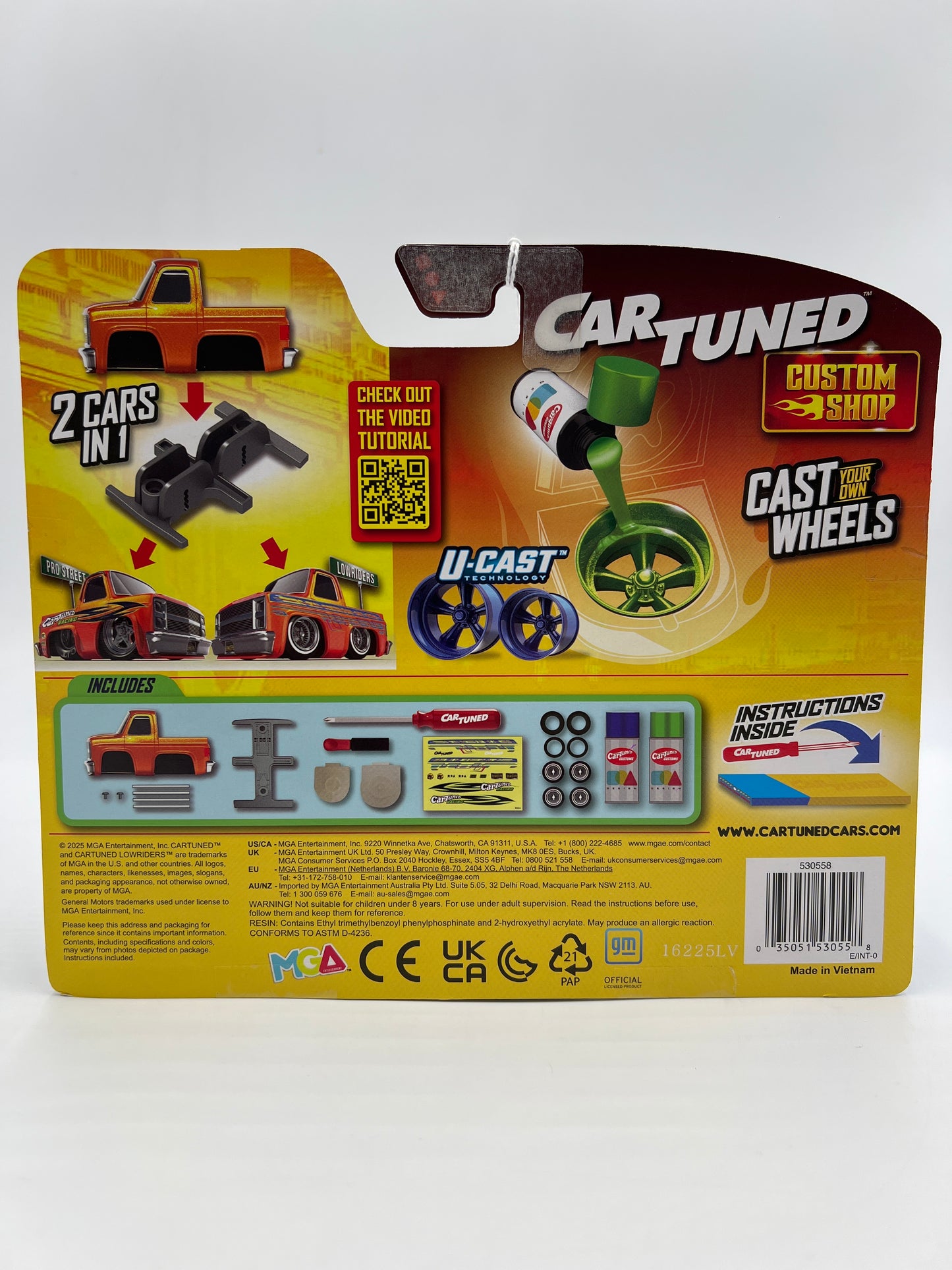 2025 Car Tuned Series 1 Custom Shop Castworks 87 Chevy C10 Orange 183i