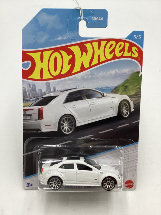 Hot Wheels Walmart Exclusive Luxury Sedans #5 Cadillac CTS-V White (SR)