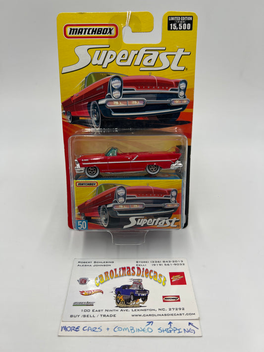 Matchbox Superfast #50 1957 Lincoln Premiere Red 173J