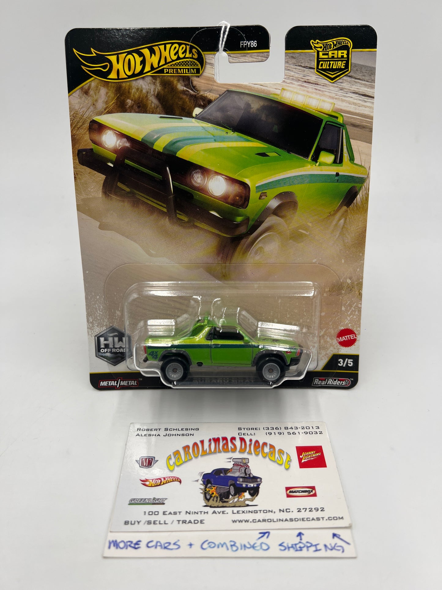 2025 Hot Wheels Car Culture HW Off Road #3 Subaru Brat Green 254B