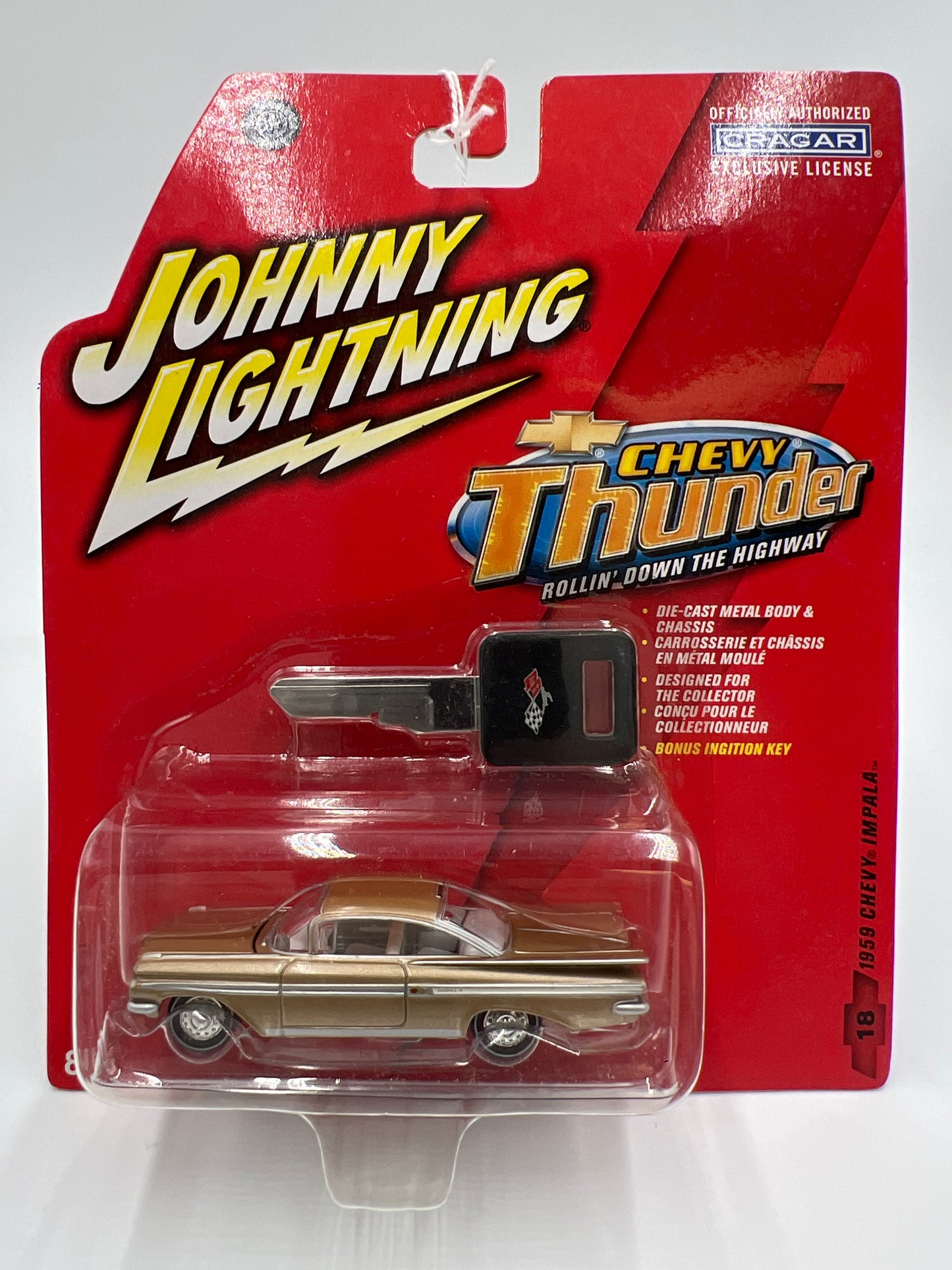 Johnny Lightning White Lightning Chase Chevy Thunder #18 1959 Chevy Impala Gold