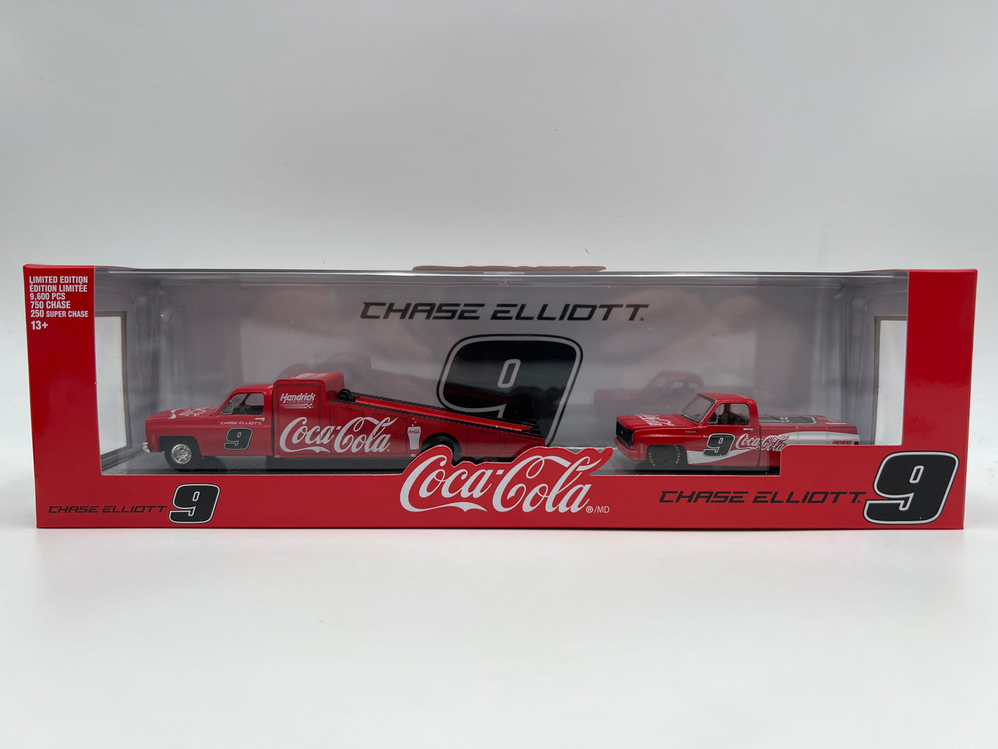 M2 Machines Haulers S04 Coca Cola Chase Elliot 1973 Wedge Truck & 1973 Chevrolet Cheyenne Super 10