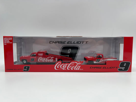 M2 Machines Haulers S04 Coca Cola Chase Elliot 1973 Wedge Truck & 1973 Chevrolet Cheyenne Super 10