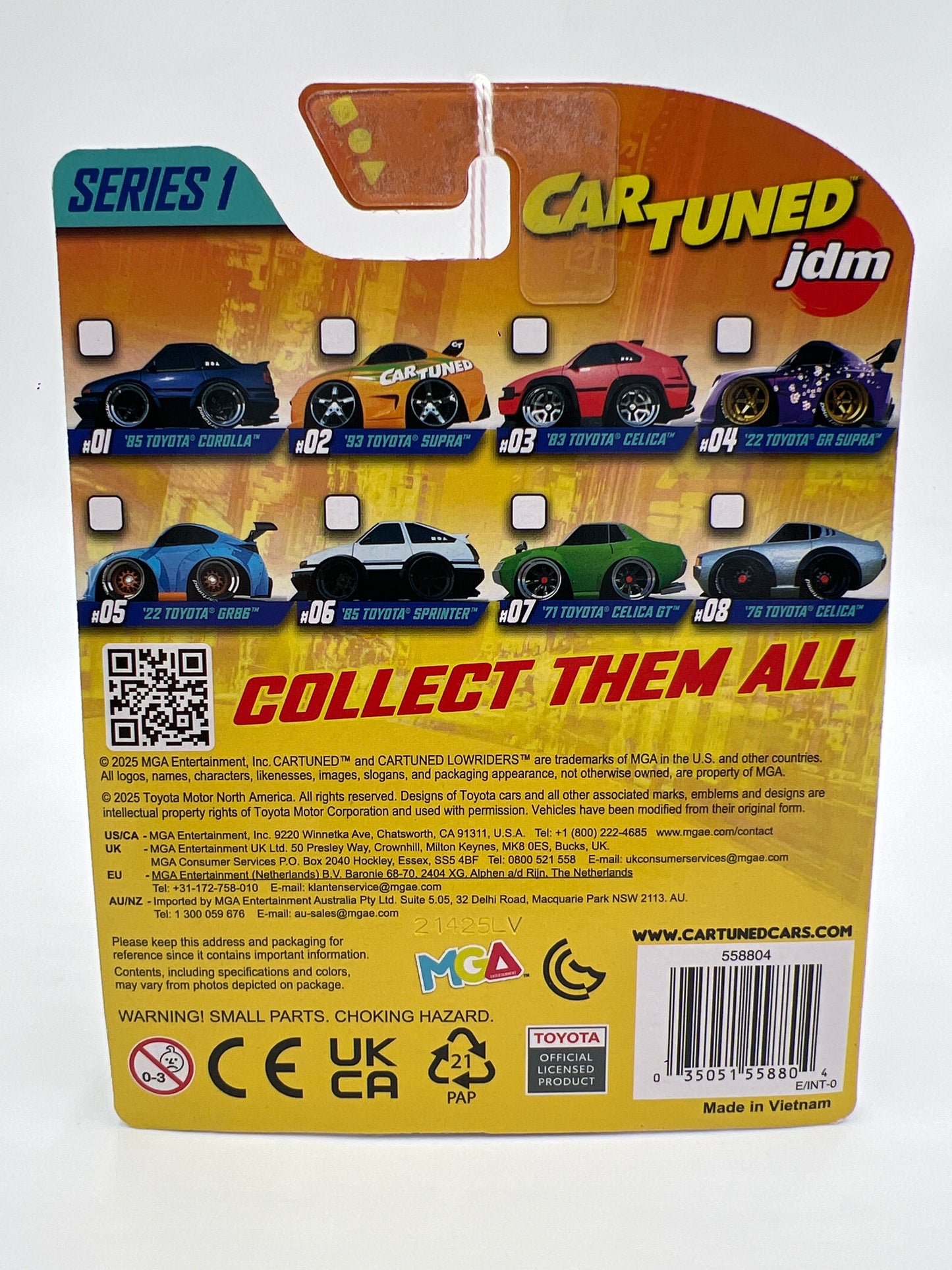 2025 MGA Car Tuned JDM Series 1 #3 83 Toyota Celica Red