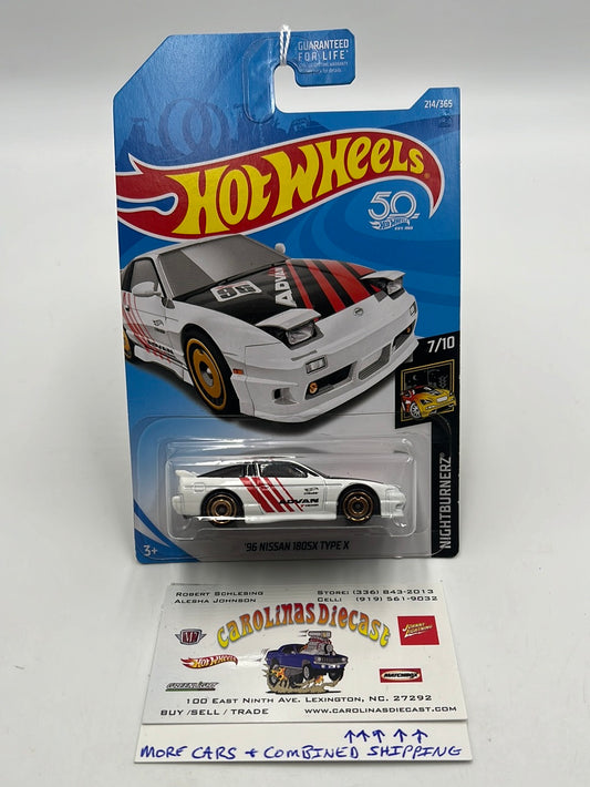 Hot Wheels 2018 ‘96 Nissan 180SX Type X White #214 81D
