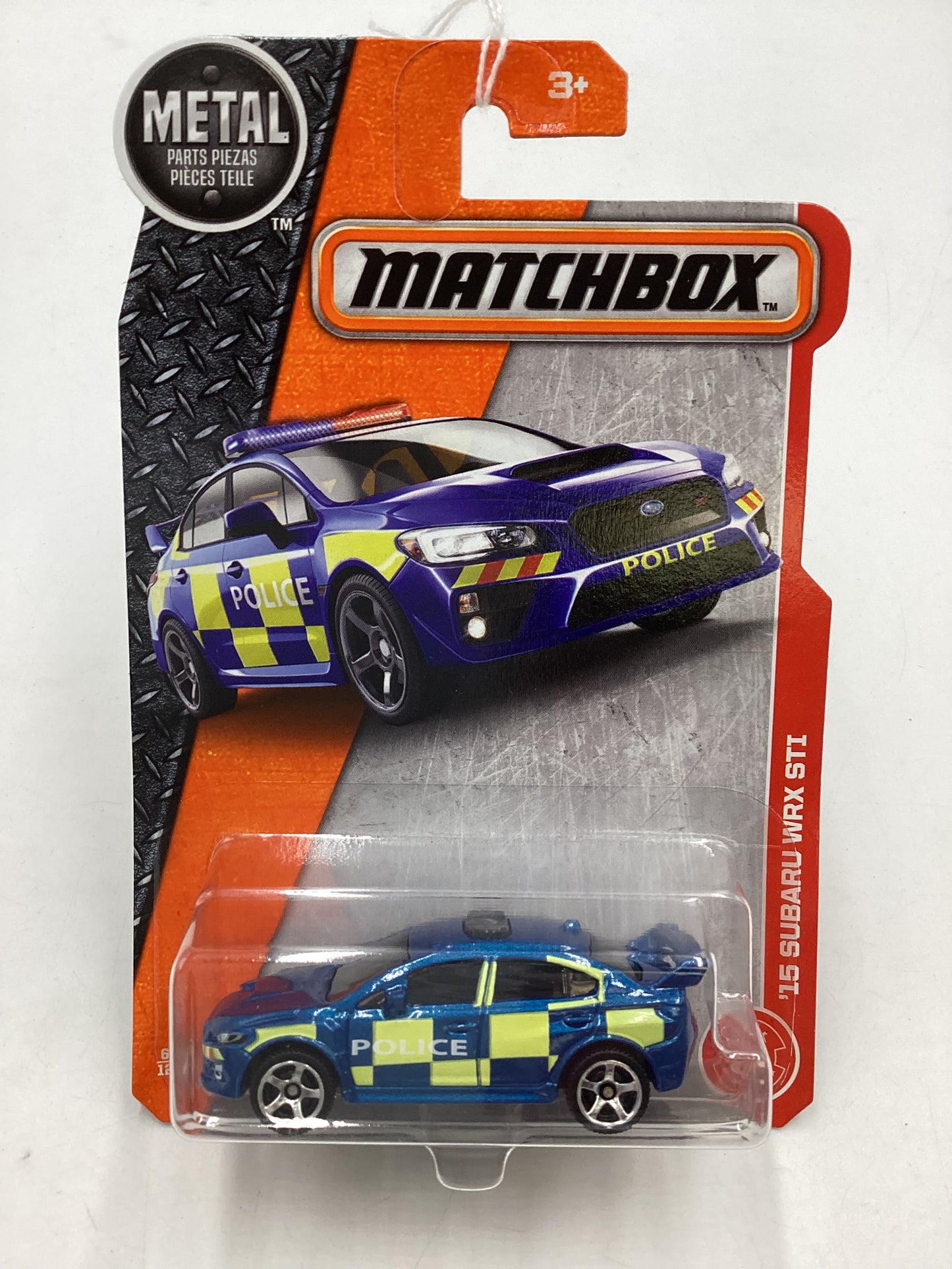 2017 Matchbox Heroic Rescue #60 15 Subaru WRX STI Blue Police 89B