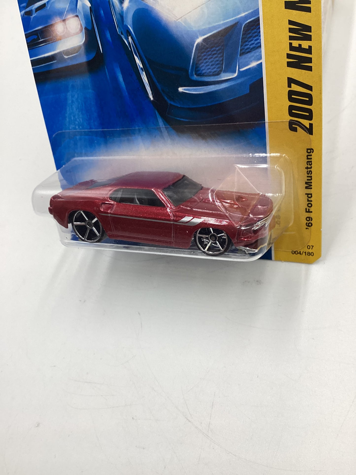 2007 Hot Wheels New Models #4 69 Ford Mustang Red 25H