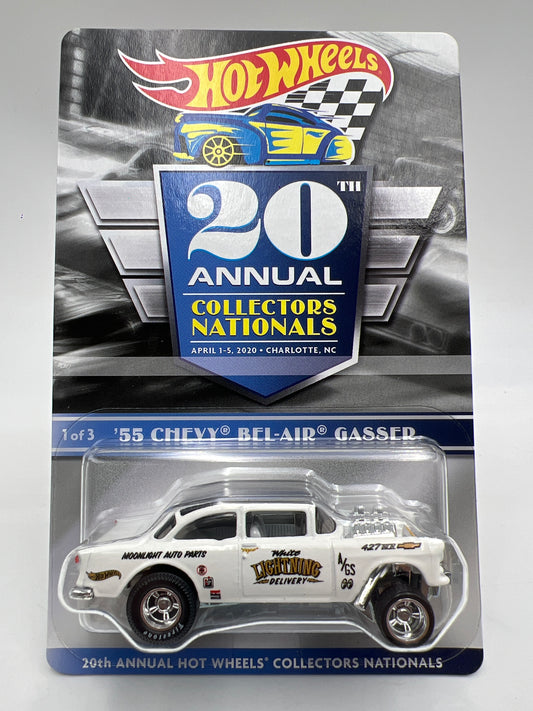 2020 Hot Wheels 20th Annual Collectors Nationals #523/9000 55 Chevy Bel Air Gasser W/Protector