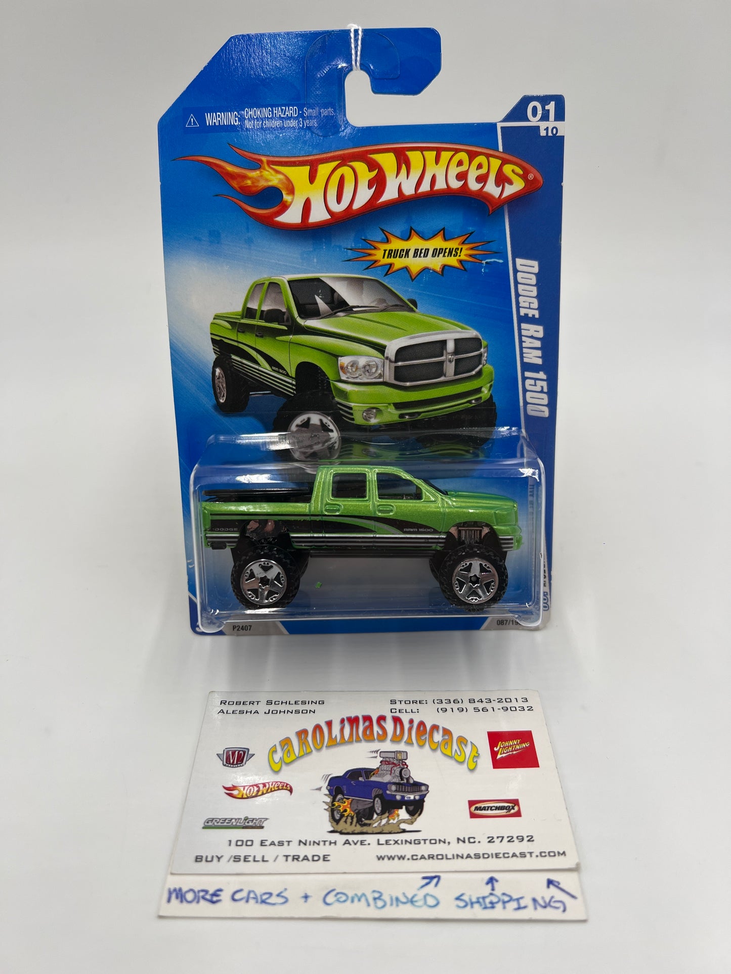 2009 Hot Wheels Special Features #87 Dodge Ram 1500 Green 39C