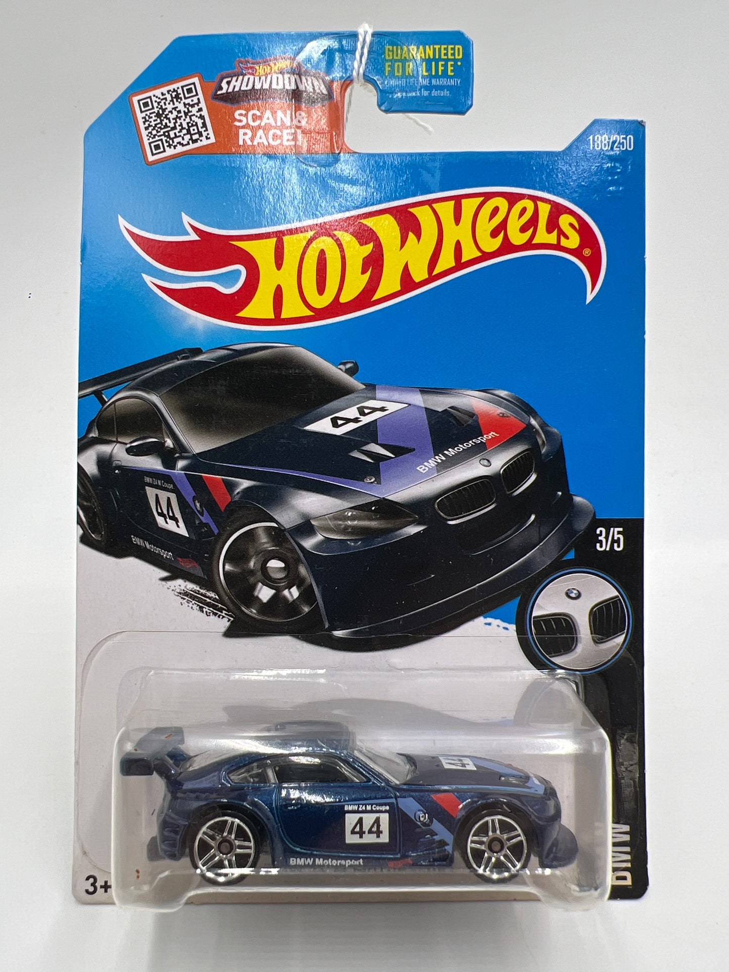 2016 Hot Wheels #188 BMW Z4 M Motorsport Dark Blue