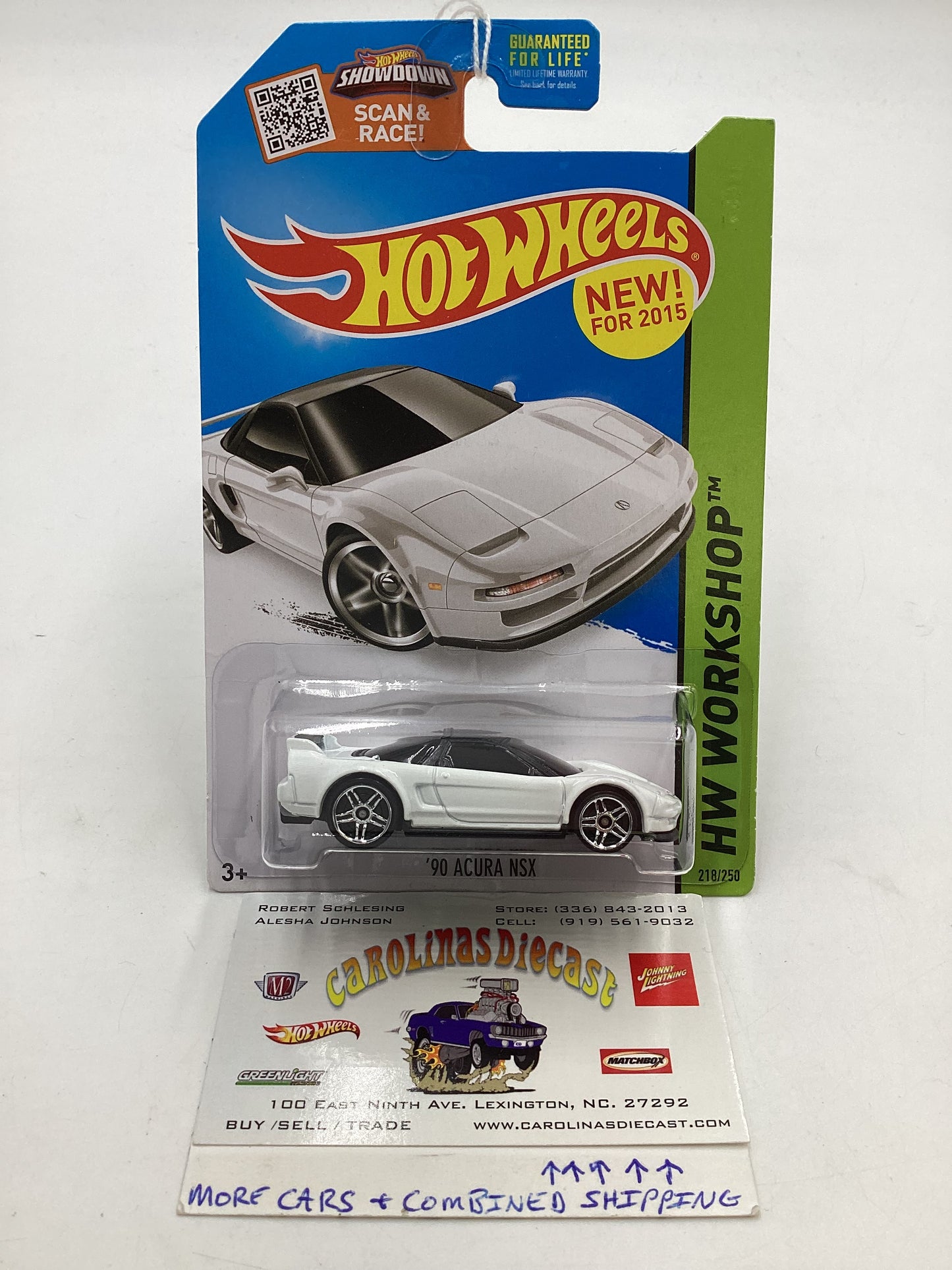 Hot Wheels 2015 HW Workshop #218 90 Acura NSX White