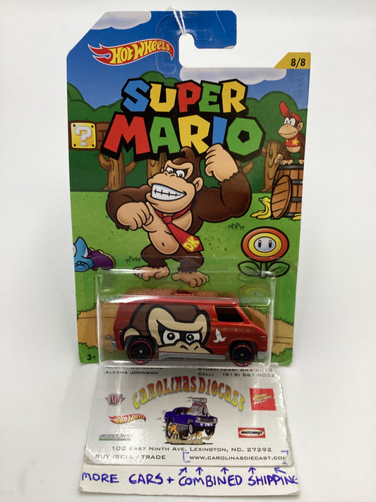 2016 Hot Wheels Super Mario #8 Super Van Red Donkey Kong 157A