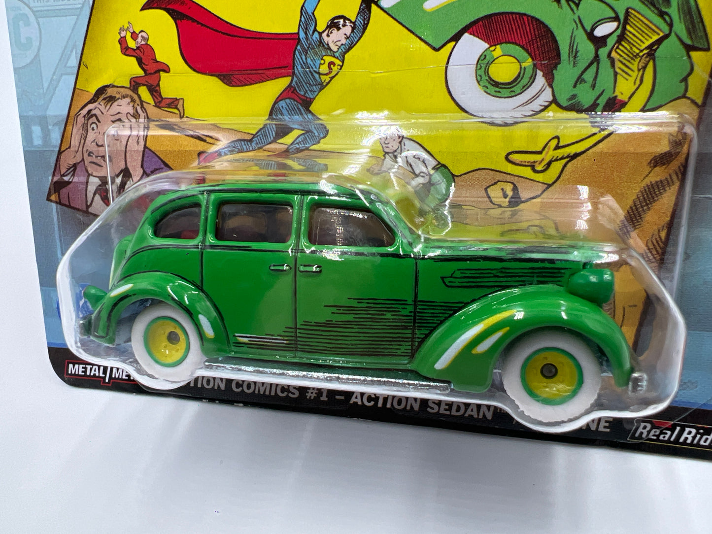 2025 Hot Wheels Premium Pop Culture Action Comics #1 Action Sedan Green 270E
