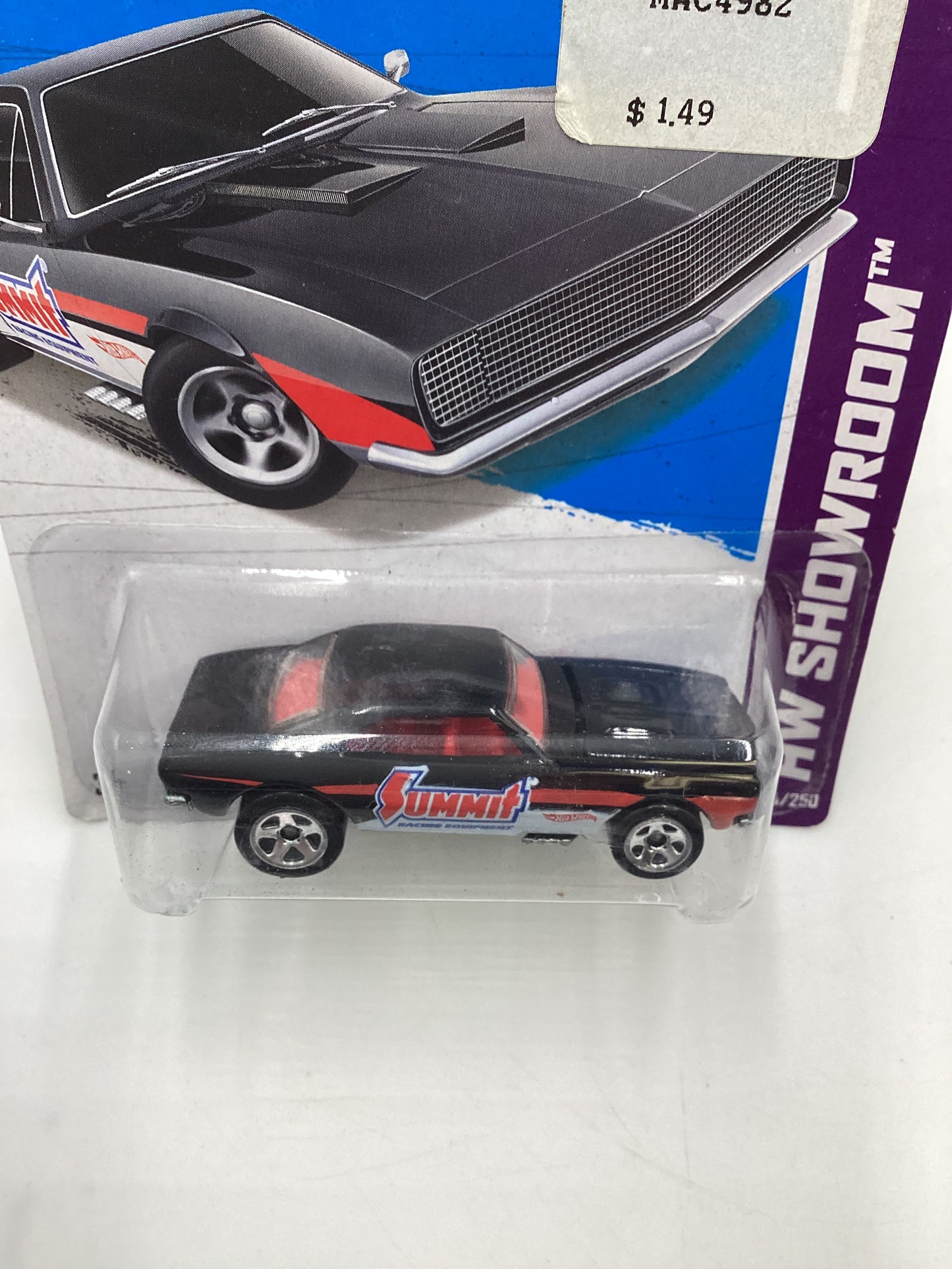 Hot Wheels 2013 #244 67 Camaro Summit Black International card