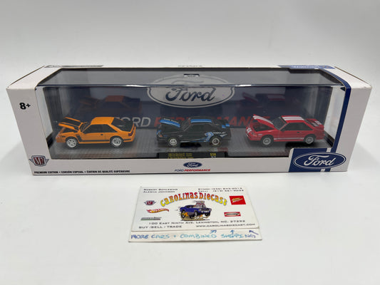 M2 Machines Walmart Exclusive Ford Performance 1988 & 1987 Ford Mustang GT Custom 3 Pack S38