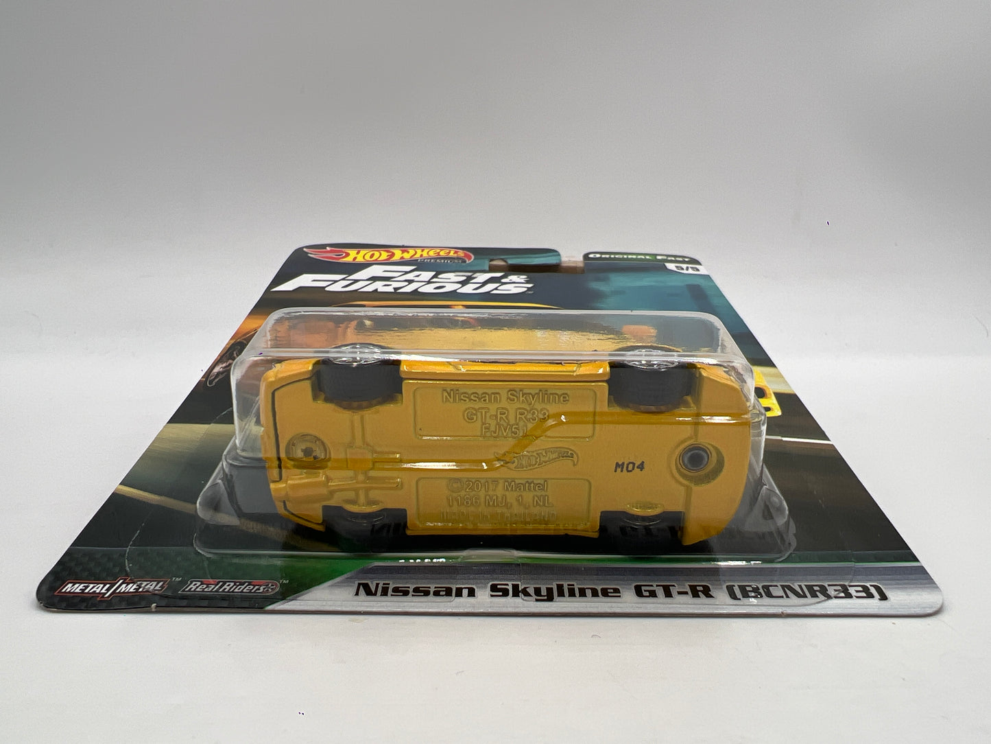 Hot Wheels Premium Fast & Furious Original Fast #5 Nissan Skyline GT-R BCNR33 Yellow W/Protector