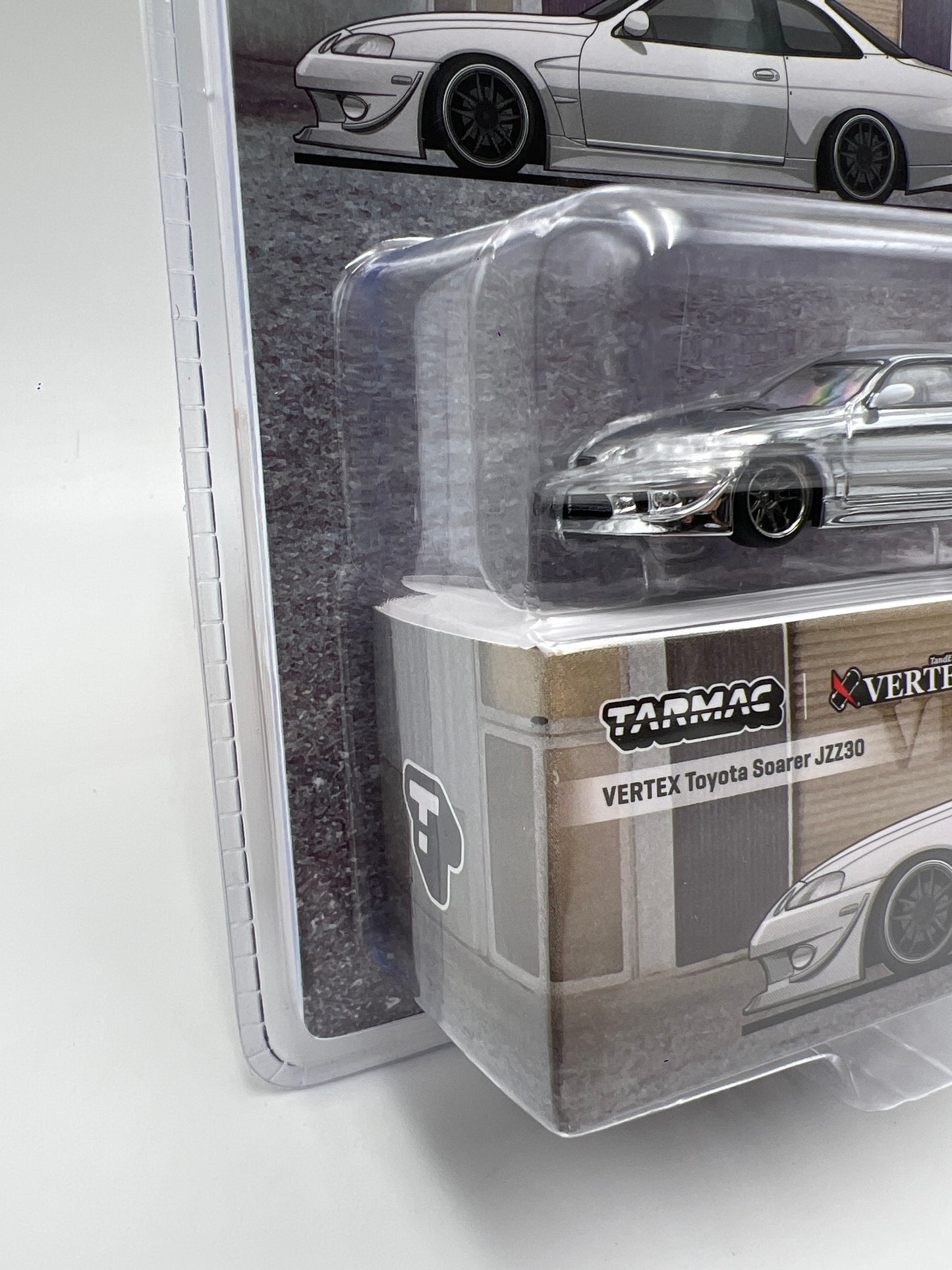 Tarmac Works Mijo Exclusives CHASE VERTEX Toyota Soarer JZZ30 Chrome