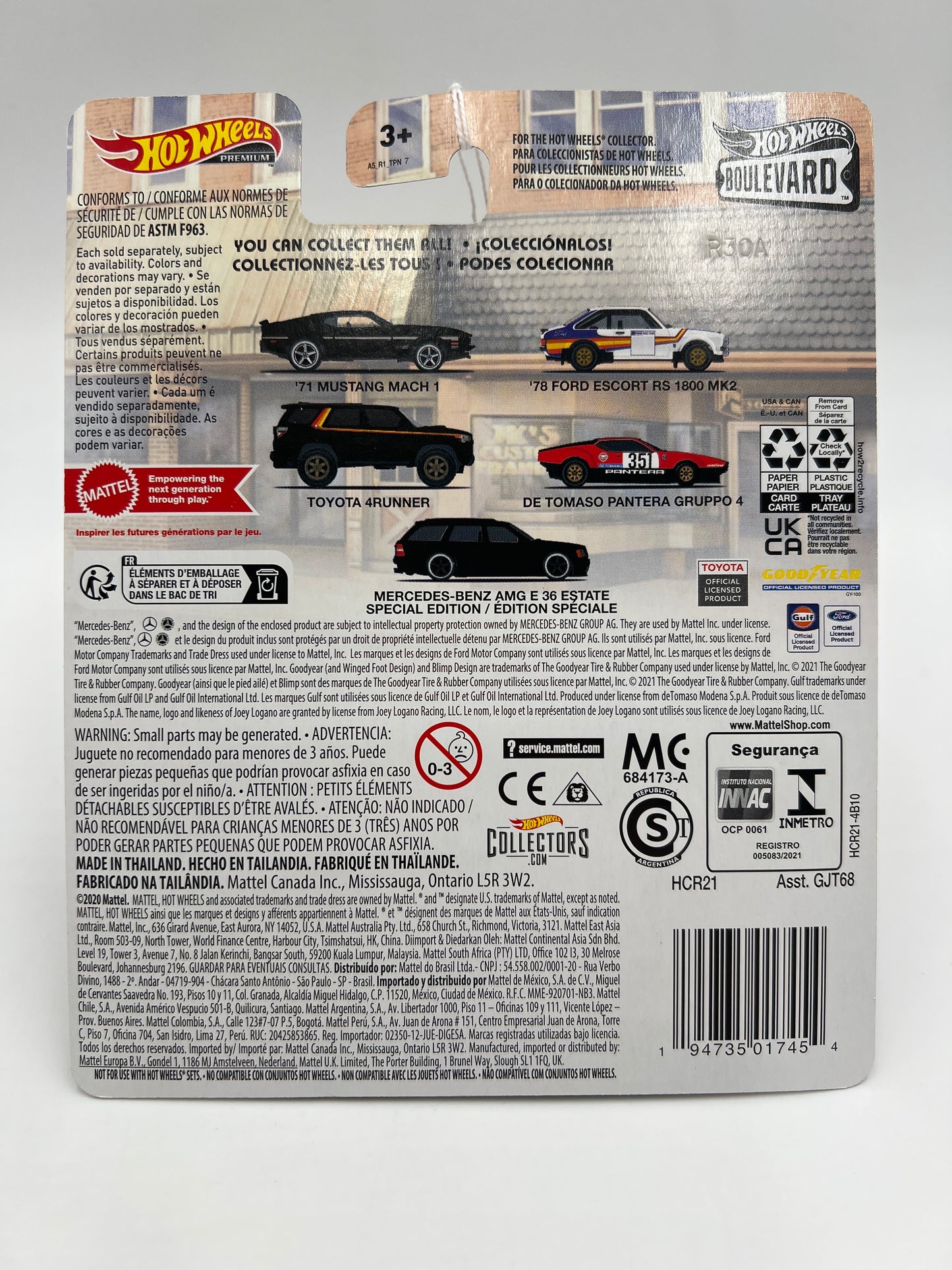 Hot Wheels Premium Boulevard #56 71 Mustang Mach 1 Matte Black 265B