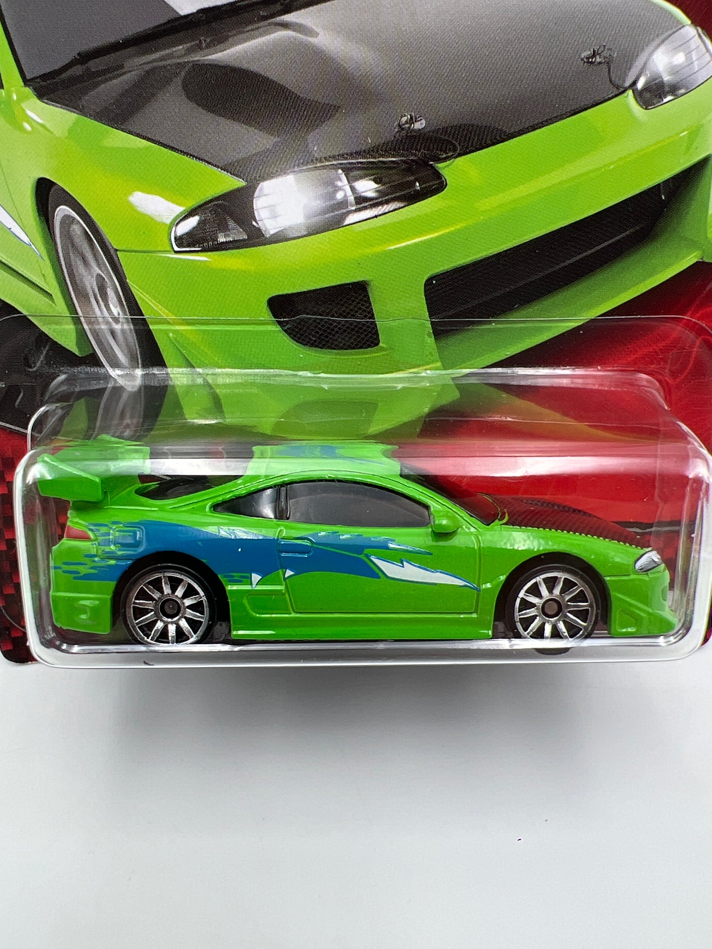 Hot Wheels Fast & Furious Series 1 #1 95 Misubishi Eclipse Green W/Protector