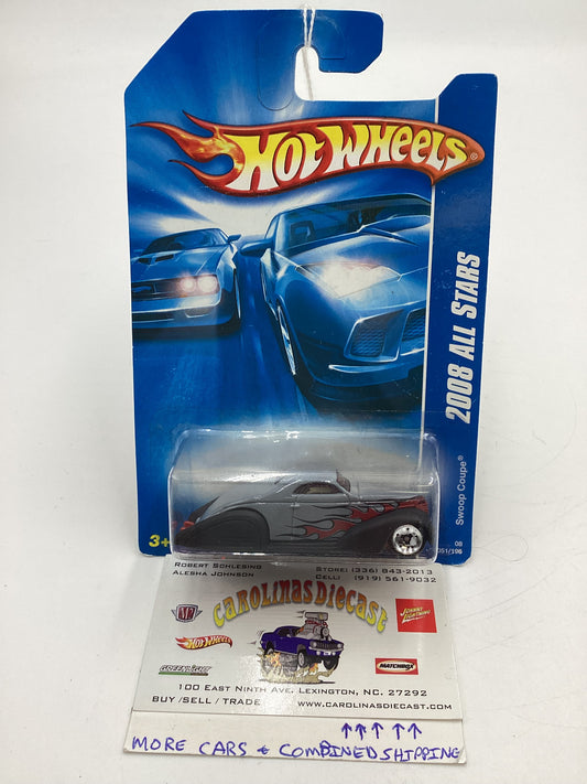 2008 Hot Wheels All Stars #51 Swoop Coupe Gray Z3