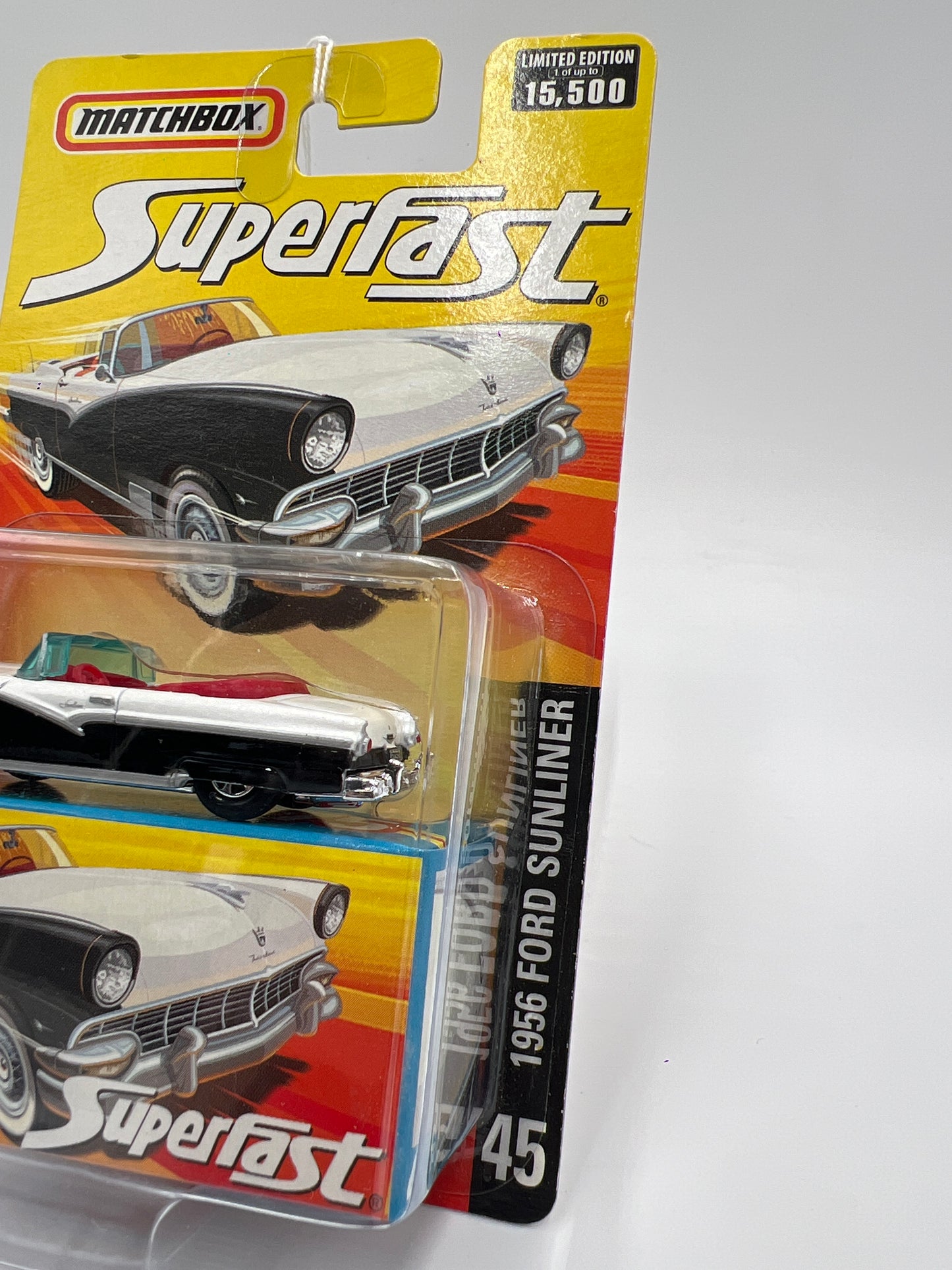Matchbox Superfast #45 1956 Ford Sunliner White/Black 164J