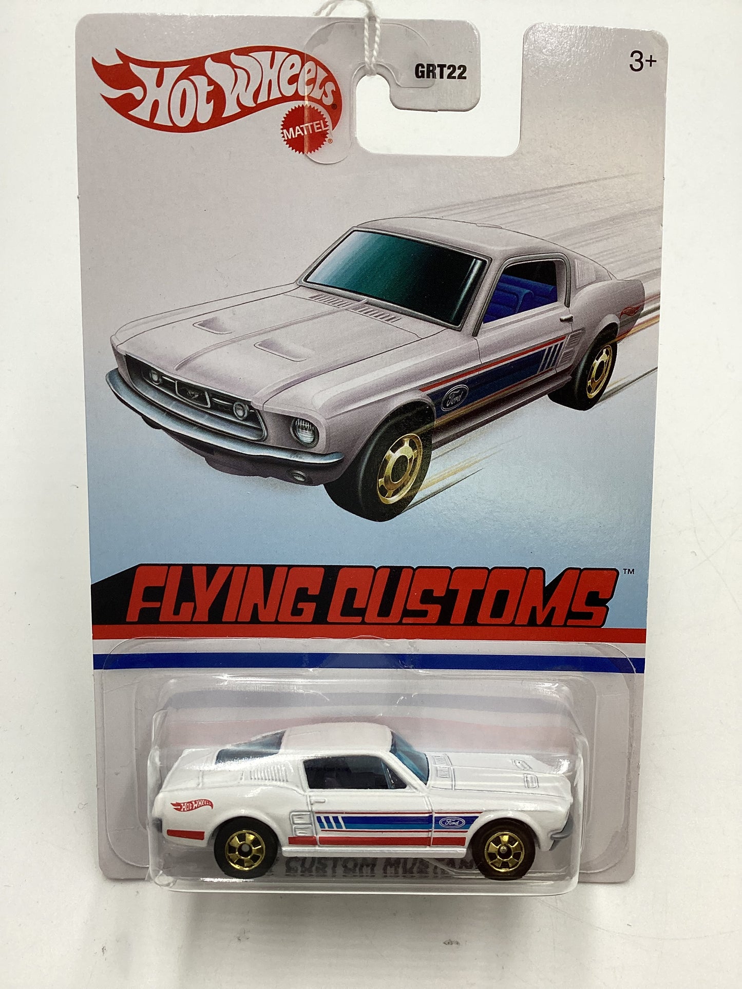 Hot Wheels Target Exclusive Flying Customs 67 Custom Mustang White Cracked Blister