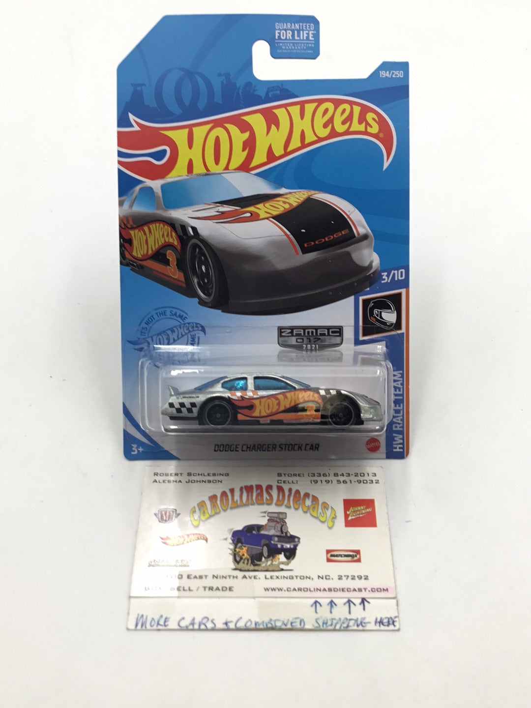 2021 Hot wheels #194 Dodge Charger Stock Car Zamac #17 145H