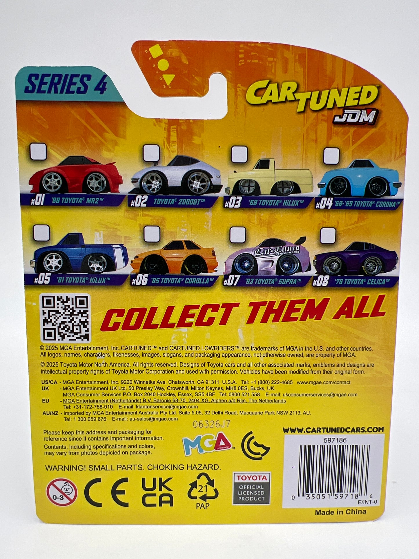 MGA Car Tuned JDM Series 4 #1 88 Toyota MR2 Red 185A