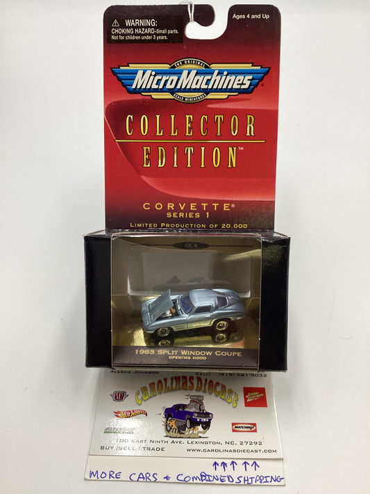 Micro Machines Collectors Edition Corvette Series 1 1963 Split Window Coupe Light Blue 1/20000 SR CE4