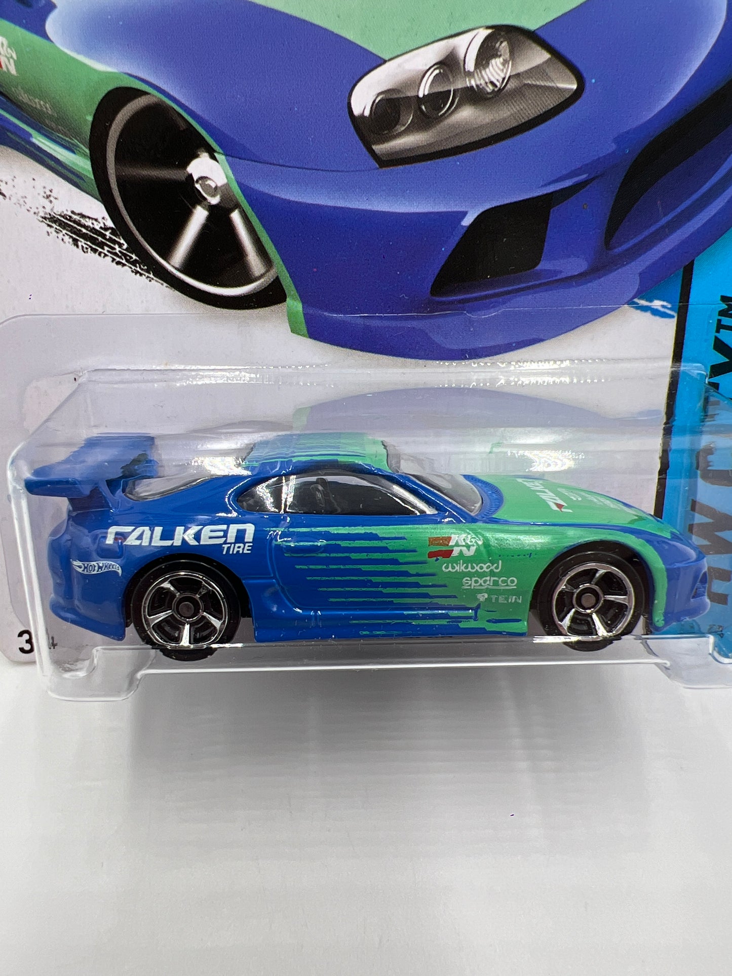 2014 Hot Wheels City #22 Toyota Supra Falken W/Protector