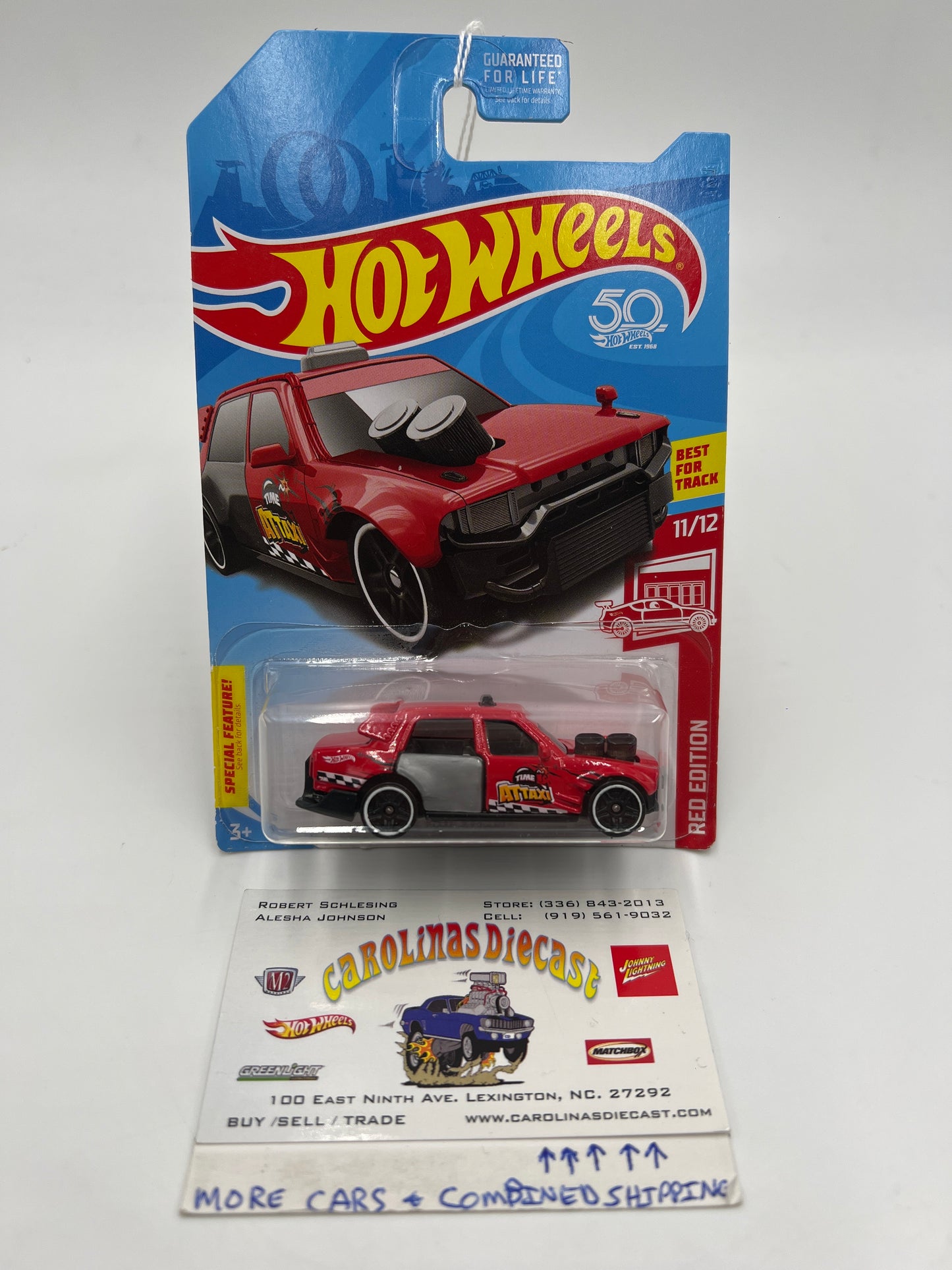 2018 Hot Wheels Target Exclusive Red Edition Time Attaxi Red 146G