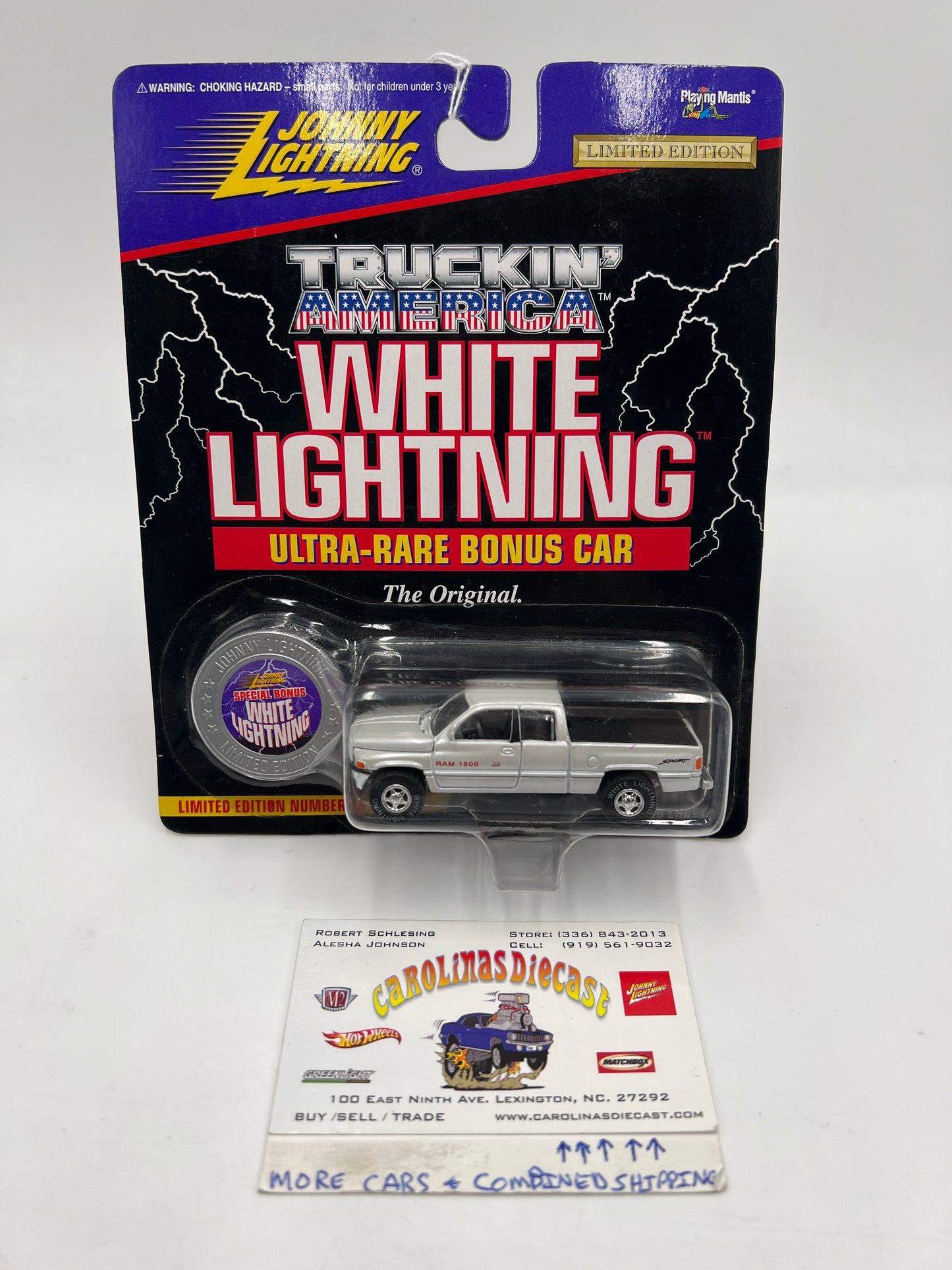 Johnny Lightning White Lightning Chase Truckin America #456 1996 Dodge Ram White