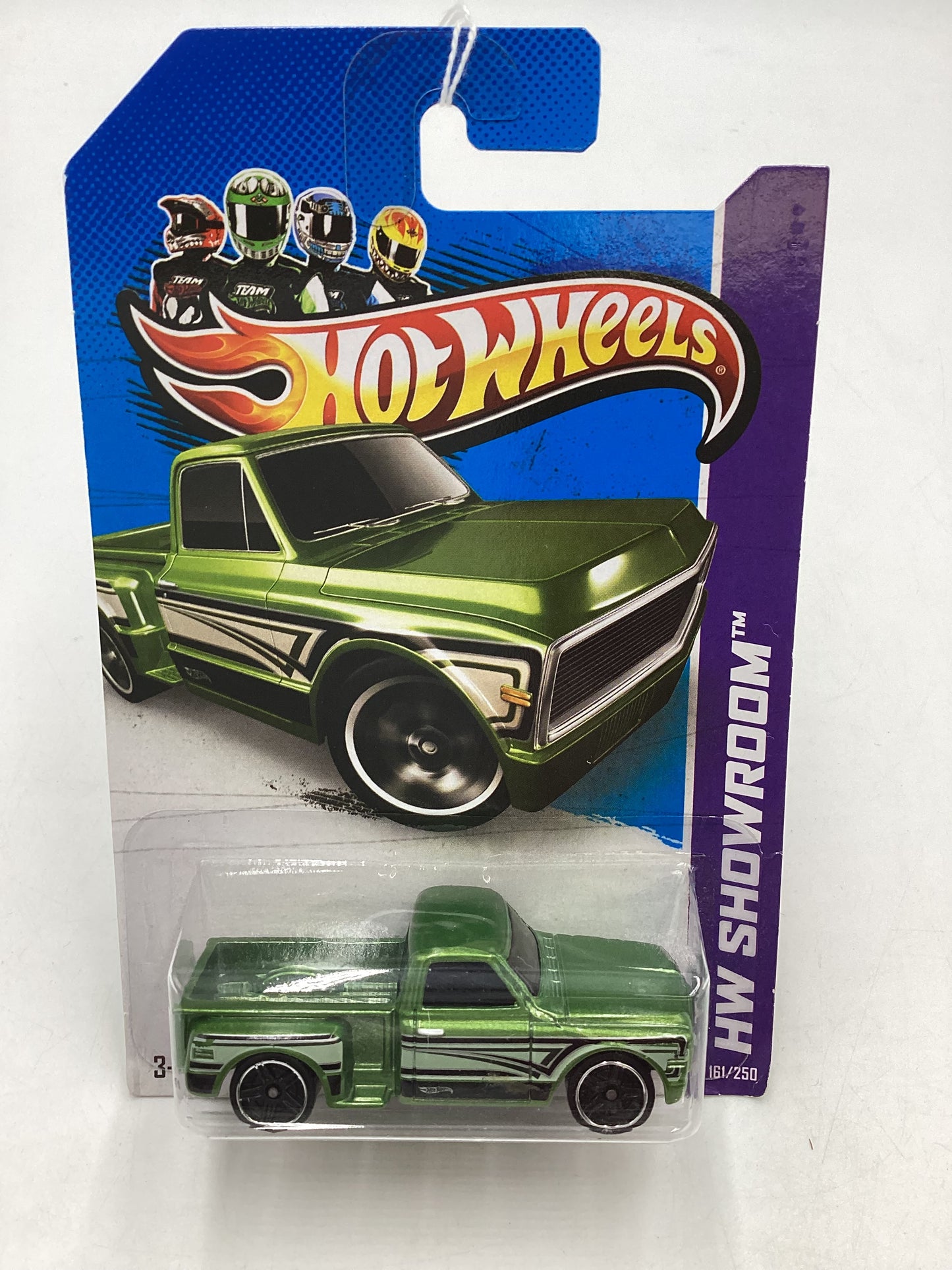 2013 Hot Wheels #161 Custom 69 Chevy Pickup Green 9B