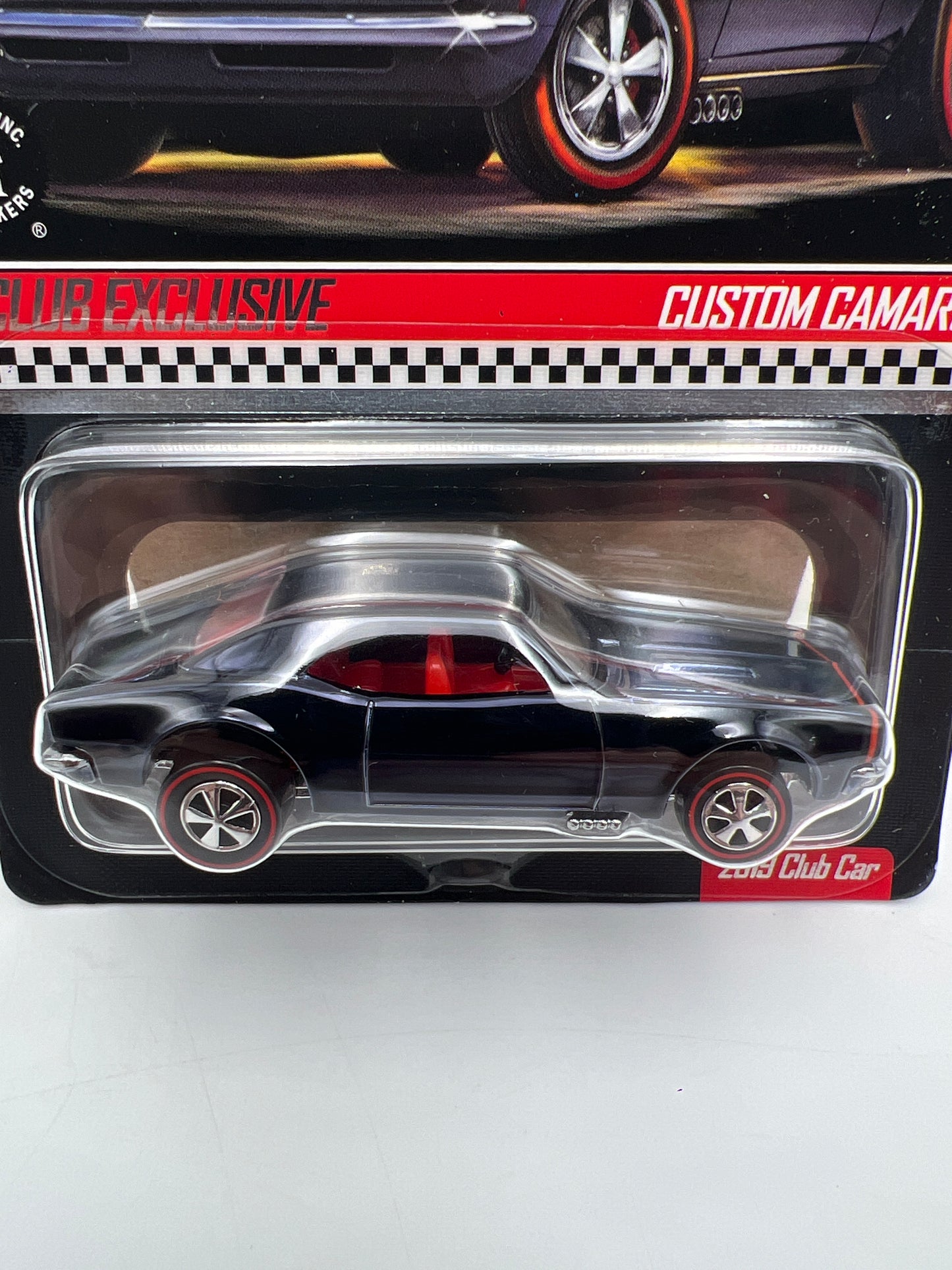 2019 Hot Wheels RLC Club Car Custom Camaro Black W/Protector & Button