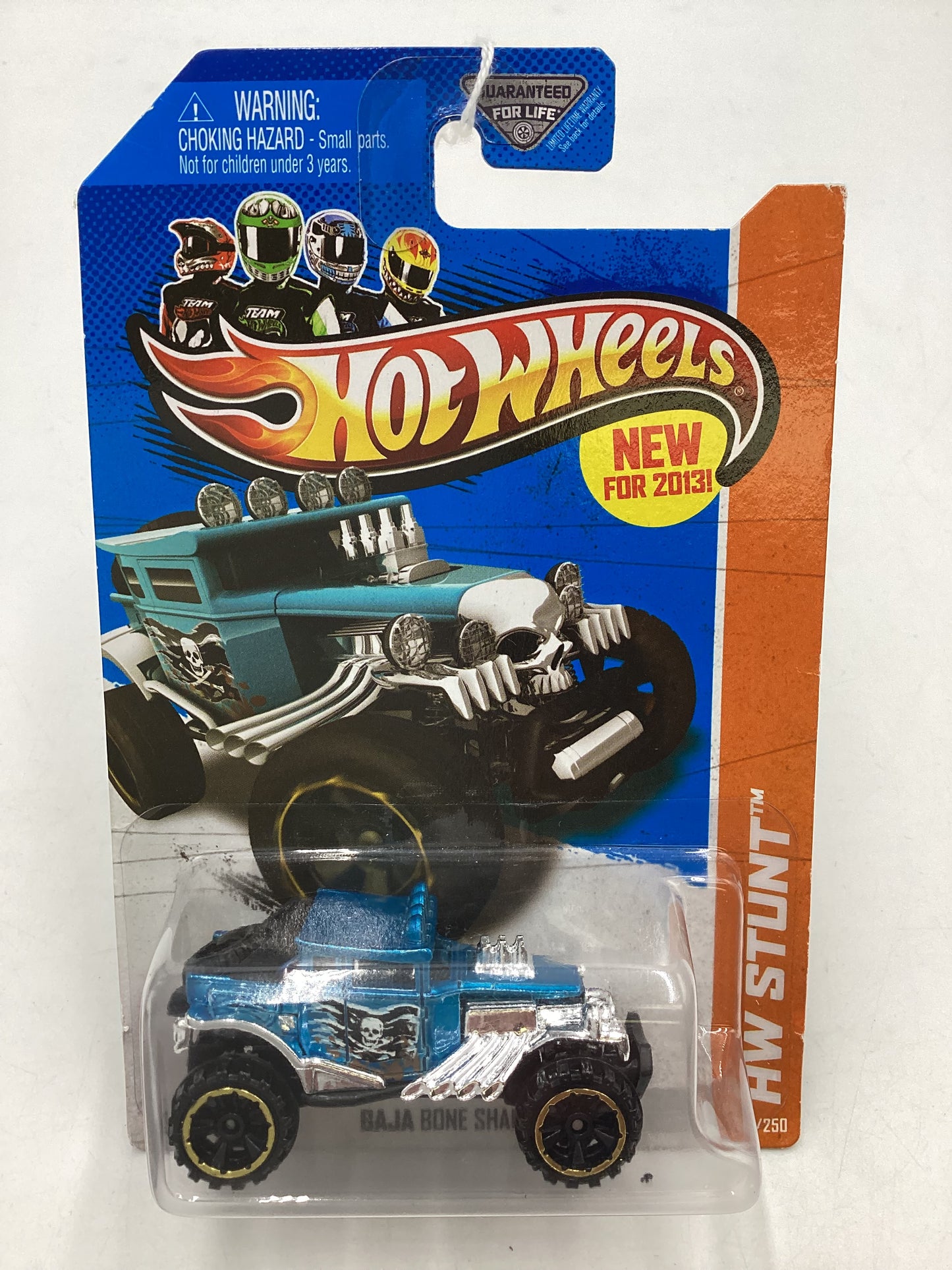 2013 Hot Wheels #90 Baja Bone Shaker Blue Black wheels 42C