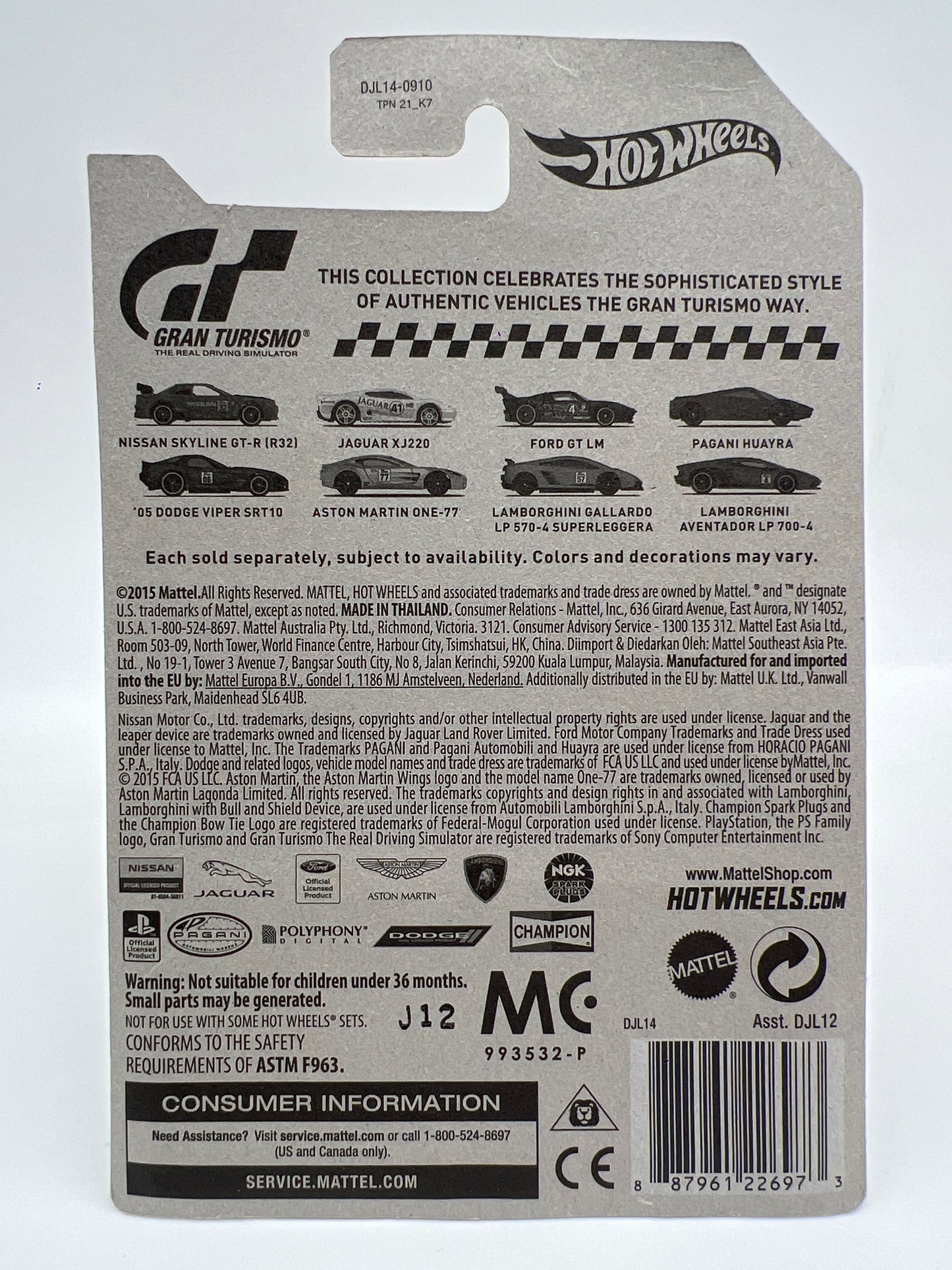 Hot Wheels Gran Turismo #2 Jaguar XJ220 White 160M